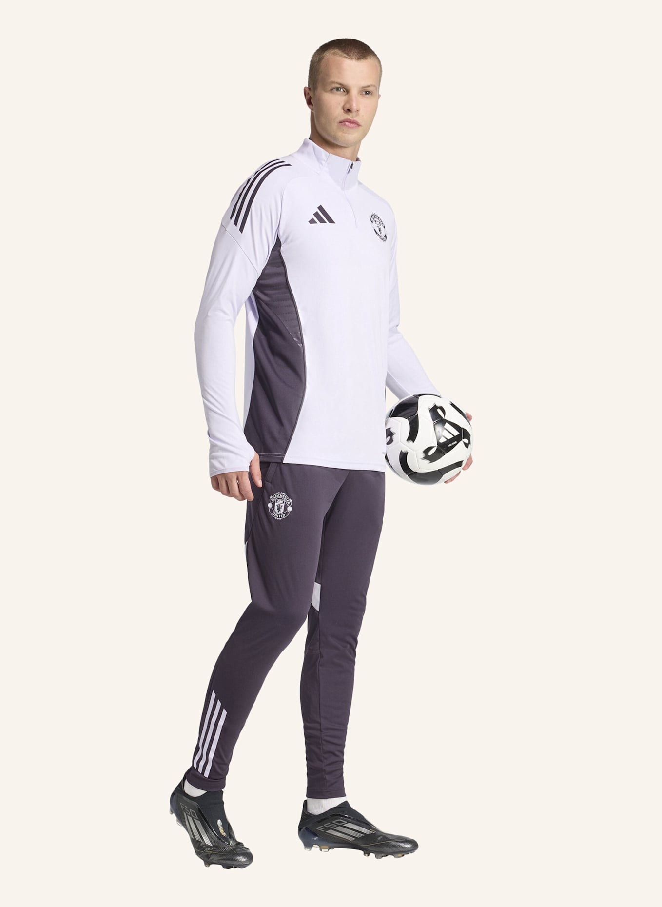 adidas MANCHESTER UNITED TIRO 25 COMPETITION TRAININGSOBERTEIL: LILA/ SCHWARZ