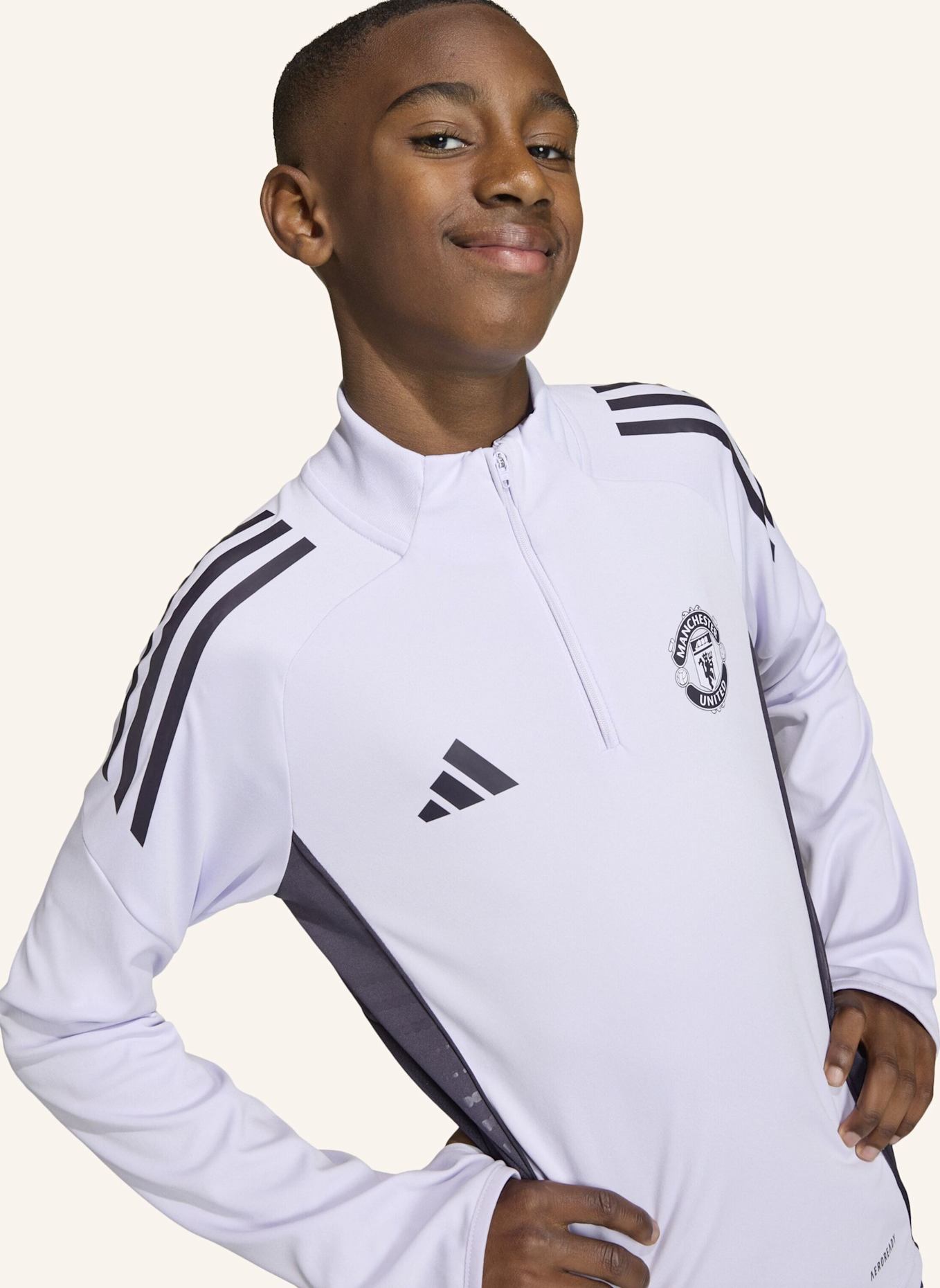 adidas MANCHESTER UNITED TIRO 25 COMPETITION KIDS TRAININGSOBERTEIL: LILA/ SCHWARZ