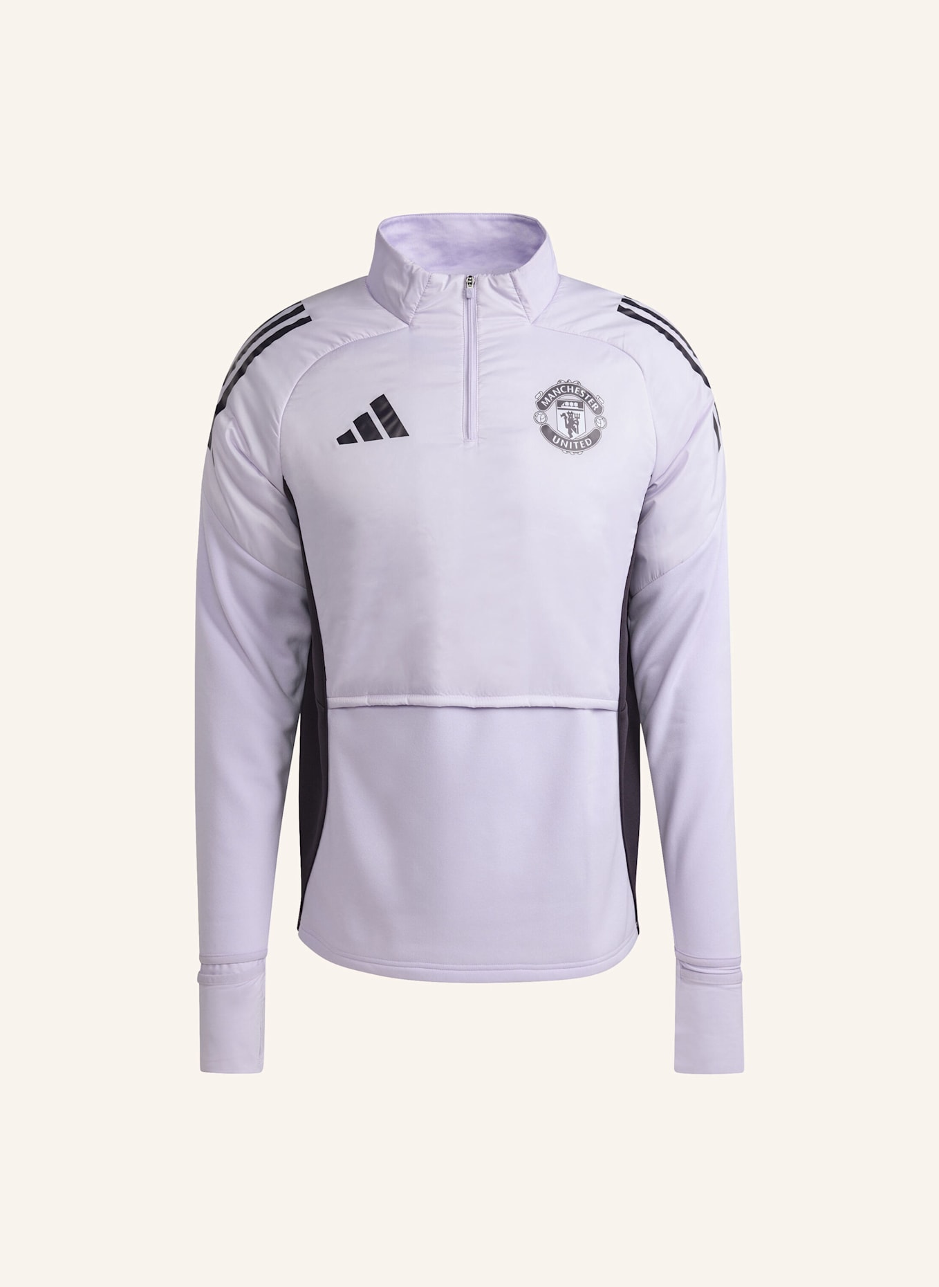 adidas MANCHESTER UNITED TIRO 25 COMPETITION WINTERIZED OBERTEIL: LILA/ SCHWARZ