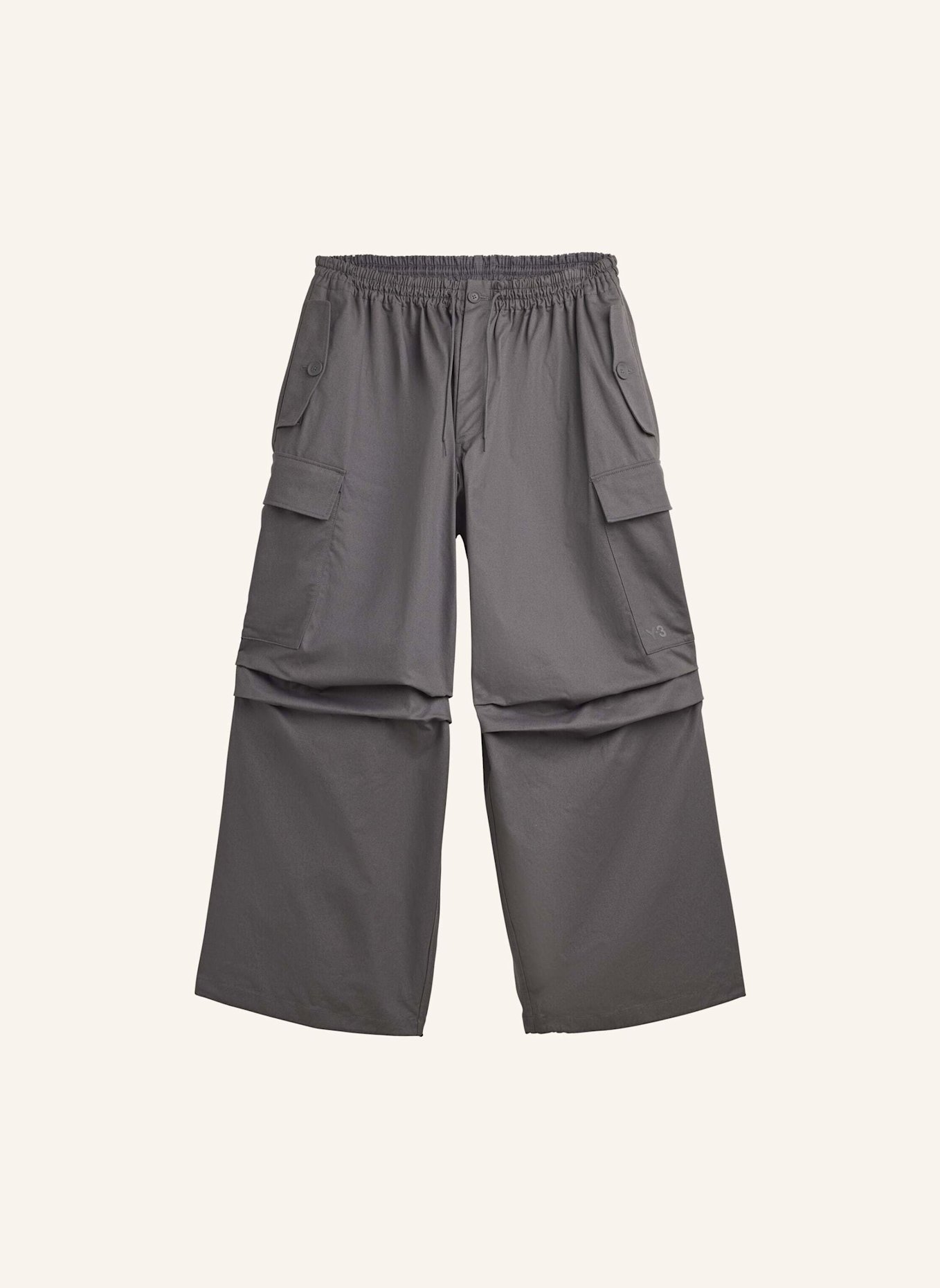 Y-3 Y-3 UT TWILL CARGOHOSE: GRAU