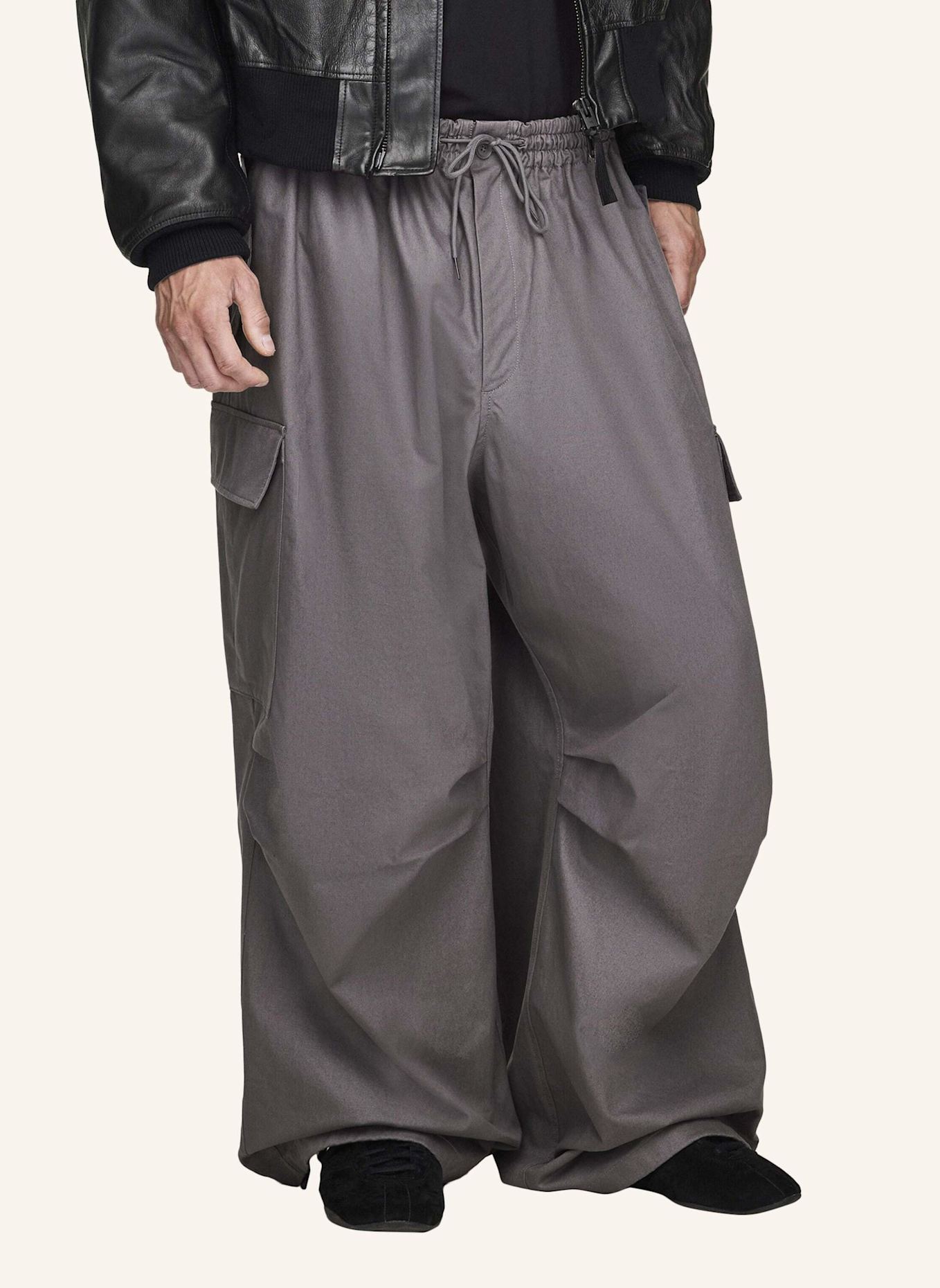 Y-3 Y-3 UT TWILL CARGOHOSE: GRAU
