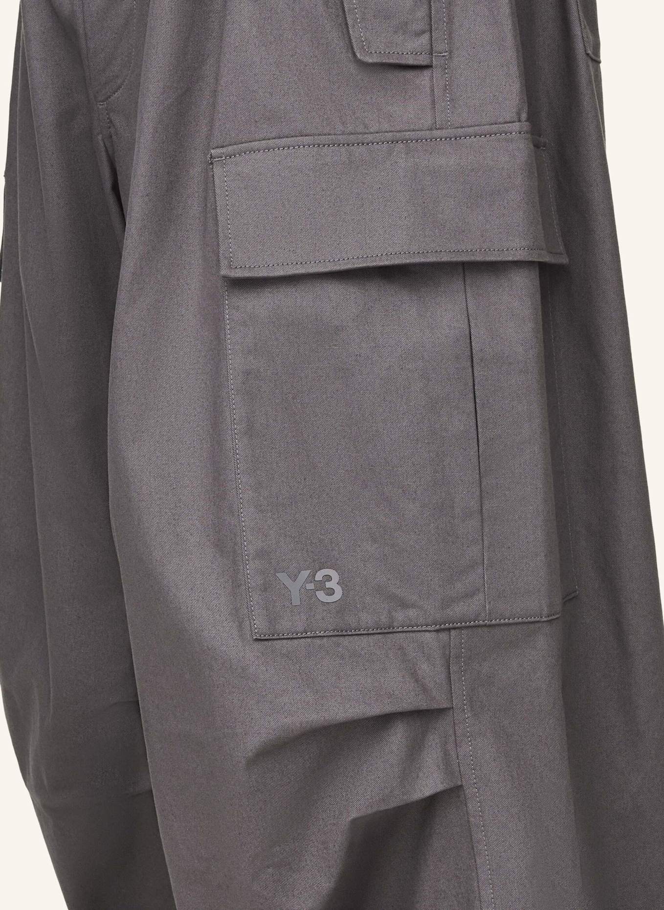 Y-3 Y-3 UT TWILL CARGOHOSE: GRAU