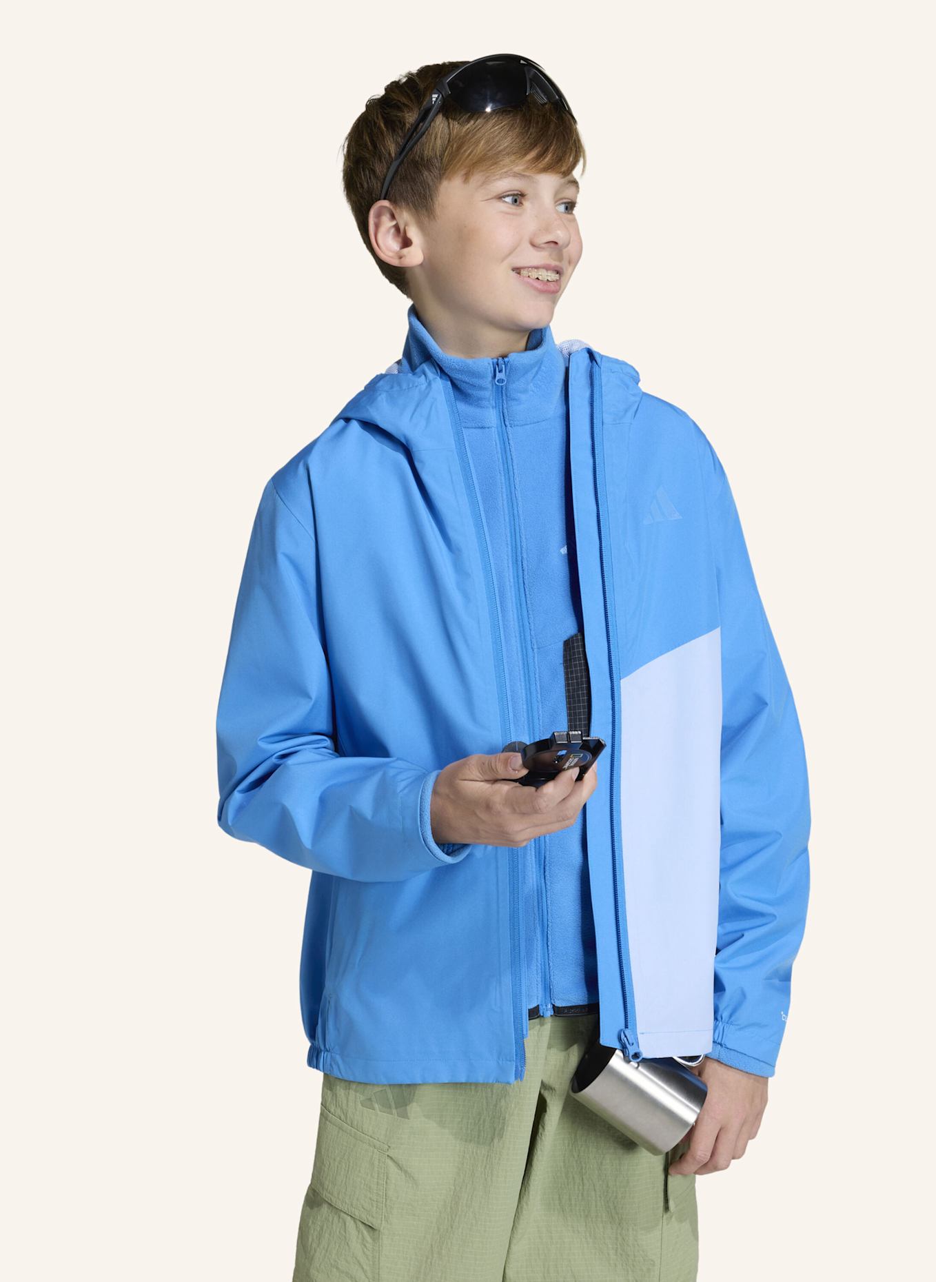adidas TERREX TERREX KIDS MULTI 2 LAYER CLIMAPROOF REGENJACKE: BLAU