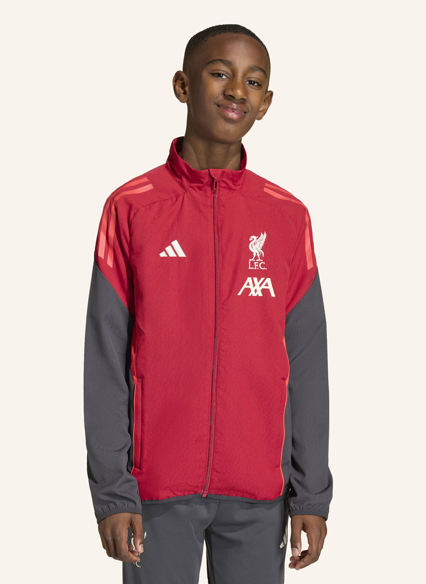 adidas FC LIVERPOOL TIRO 25 COMPETITION PRÄSENTATIONSJACKE FÜR KINDER: ROT