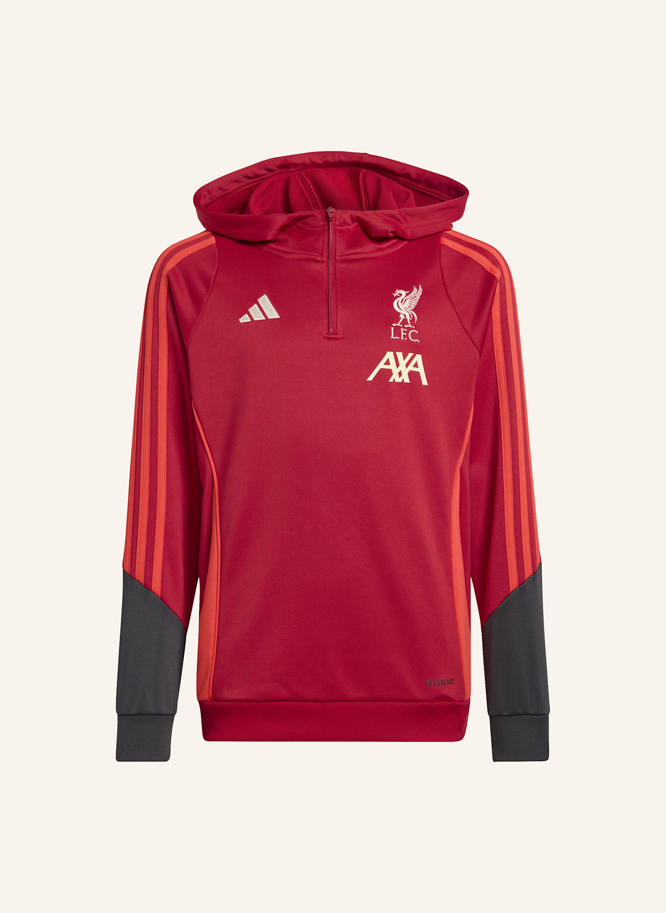 adidas FC LIVERPOOL TIRO 25 COMPETITION TRAINING KAPUZENJACKE FÜR KINDER: ROT