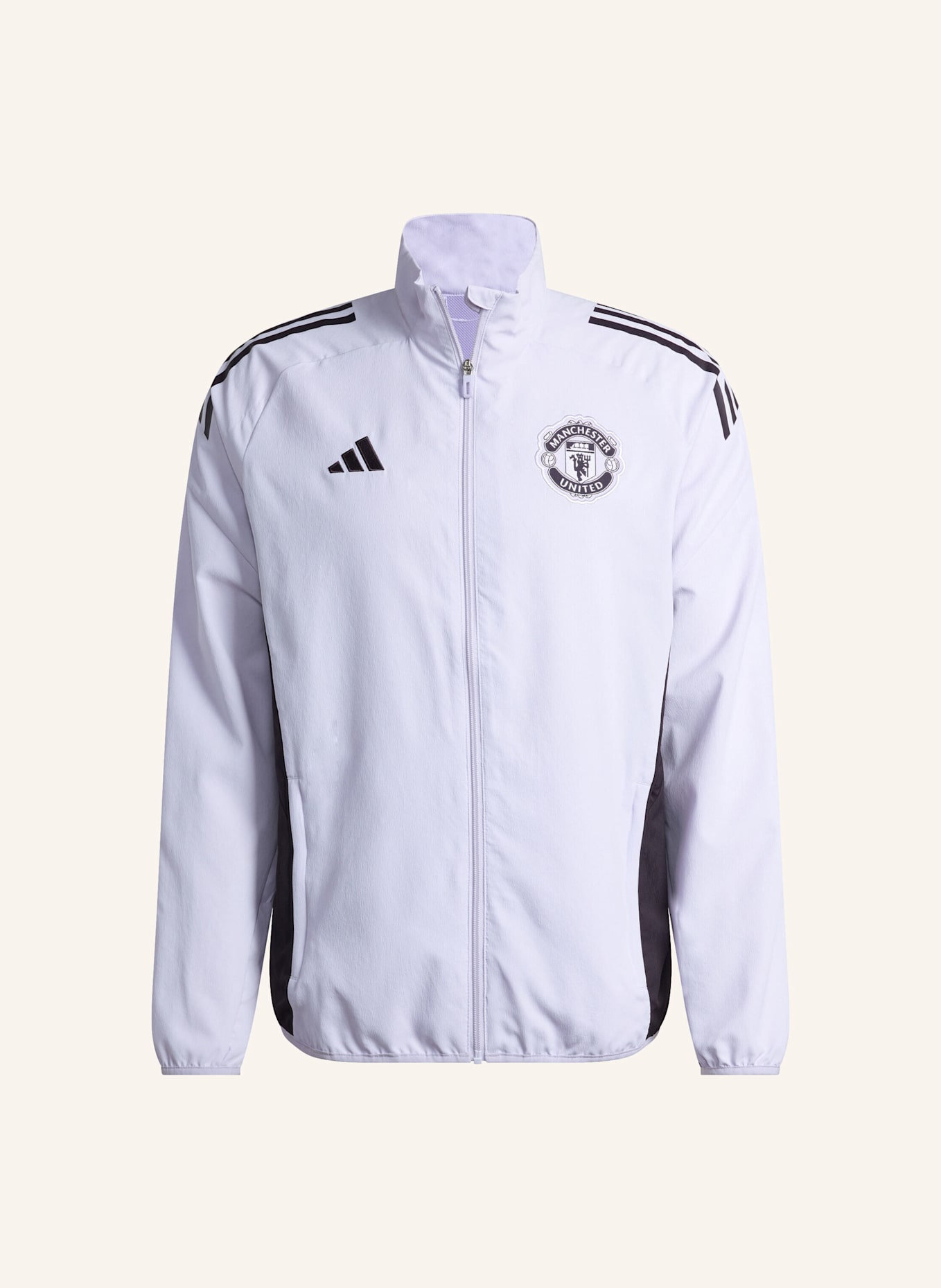 adidas MANCHESTER UNITED TIRO 25 COMPETITION PRÄSENTATIONSJACKE: LILA/ SCHWARZ
