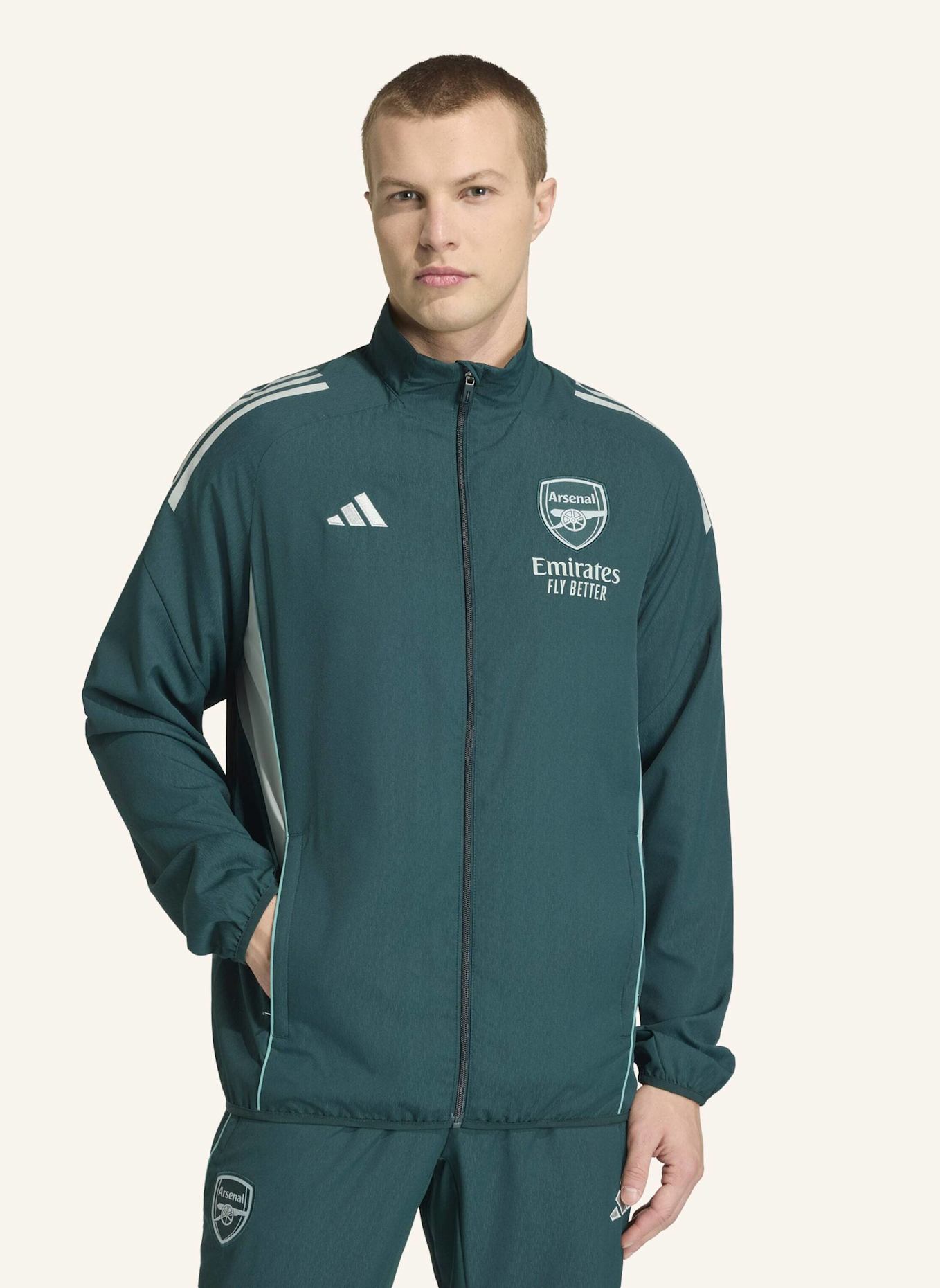 adidas FC ARSENAL TIRO 25 COMPETITION PRÄSENTATIONSJACKE: GRÜN