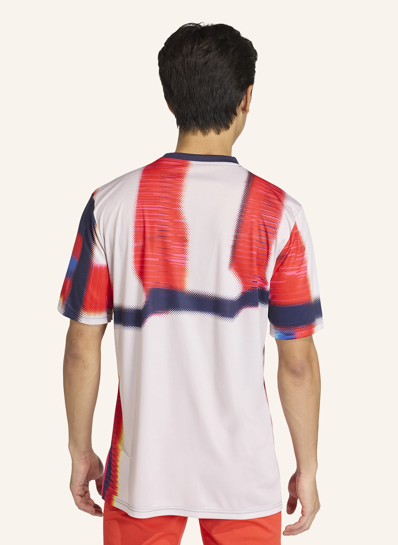 adidas FC BAYERN SS26 PRE-MATCH TRIKOT: GRAU/ BLAU/ CREME