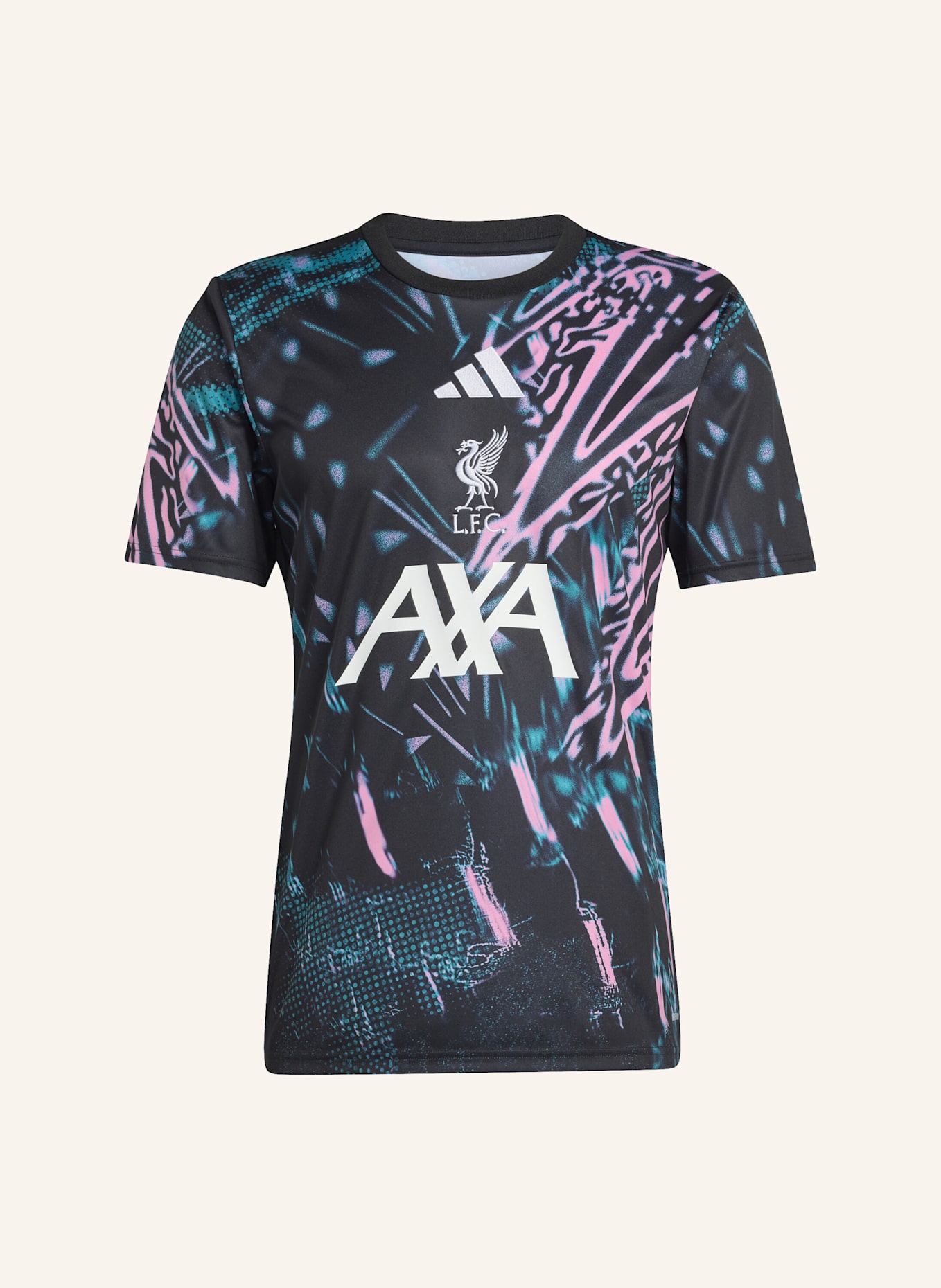 adidas LIVERPOOL FC 25/26 PRE-MATCH TRIKOT: SCHWARZ/ GRÜN/ PINK