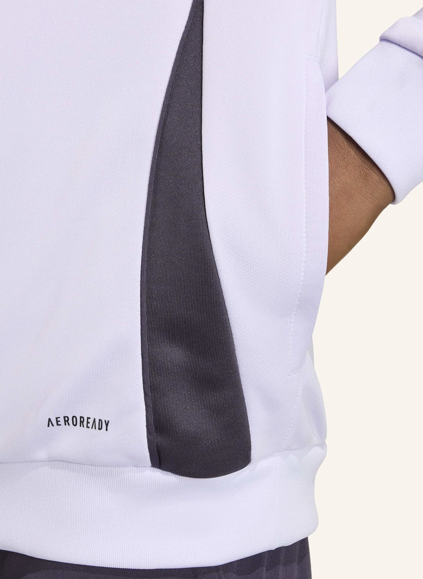 adidas MANCHESTER UNITED TIRO 25 COMPETITION KIDS TRAININGSHOODIE: LILA/ SCHWARZ