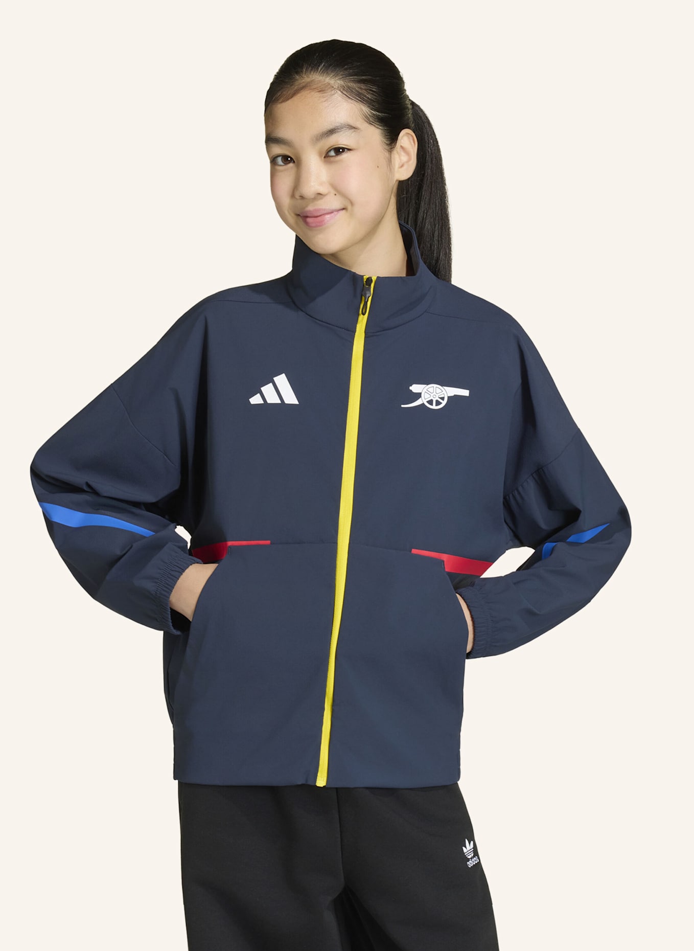 adidas ARSENAL FC Z.N.E. ANTHEM KIDS JACKE: BLAU