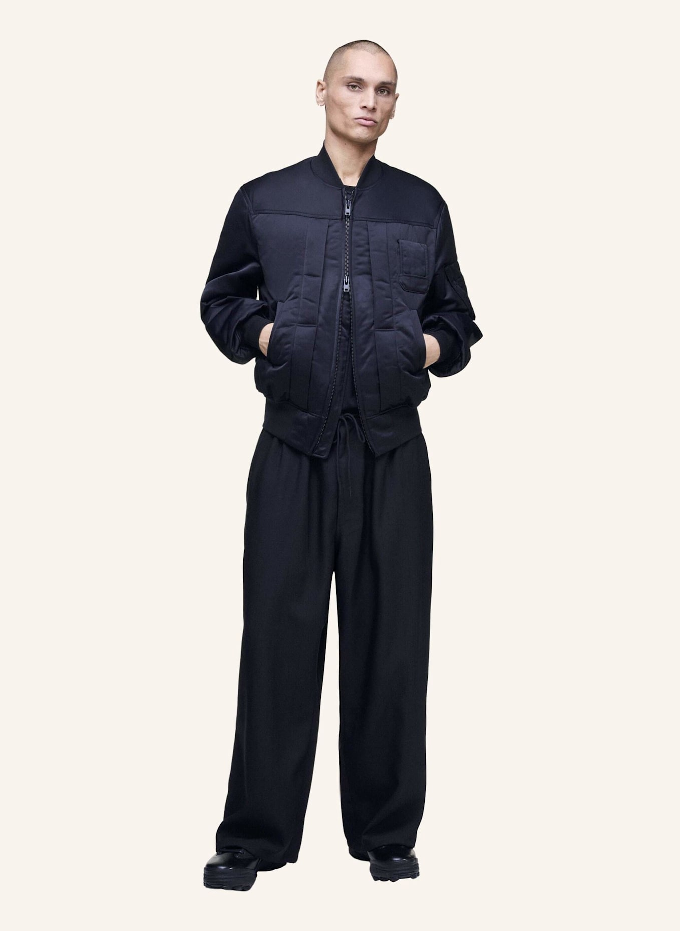 Y-3 Y-3 BOMBERJACKE: SCHWARZ