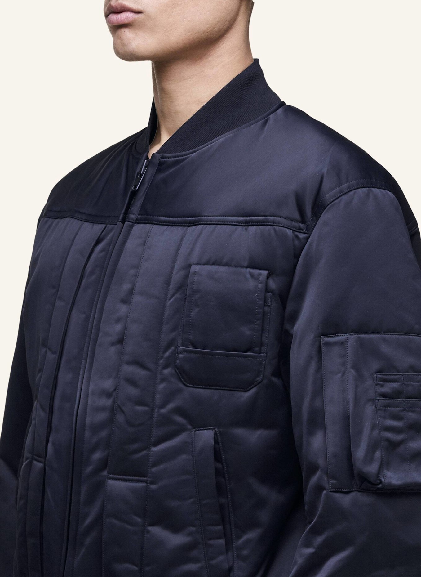 Y-3 Y-3 BOMBERJACKE: SCHWARZ