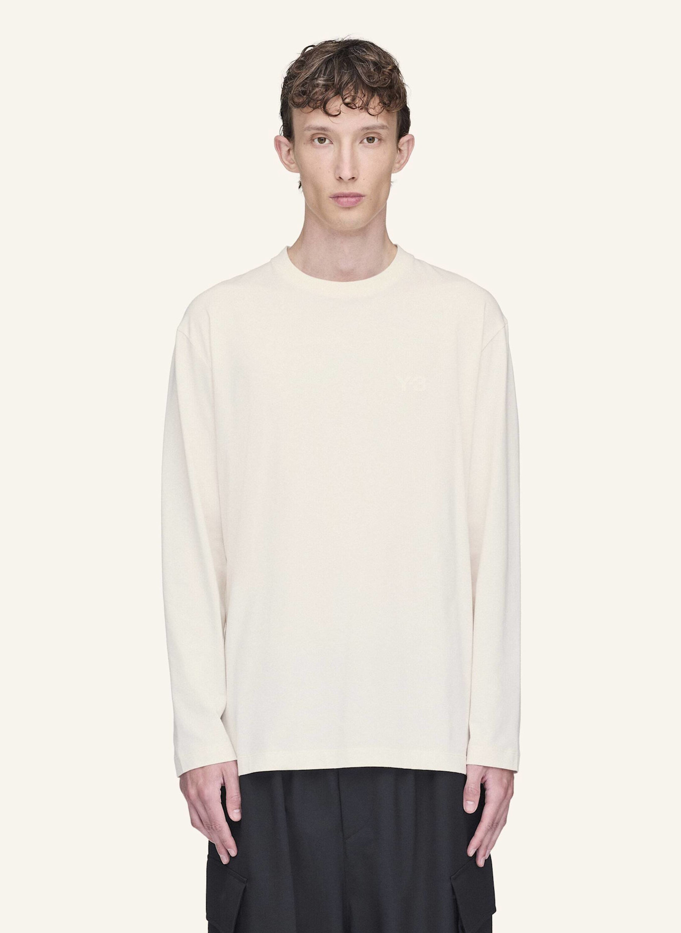 Y-3 Y-3 LOGO LANGARMSHIRT: WEISS