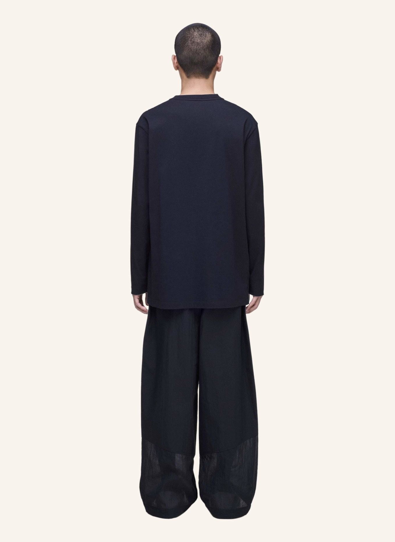 Y-3 Y-3 LOGO LANGARMSHIRT: SCHWARZ