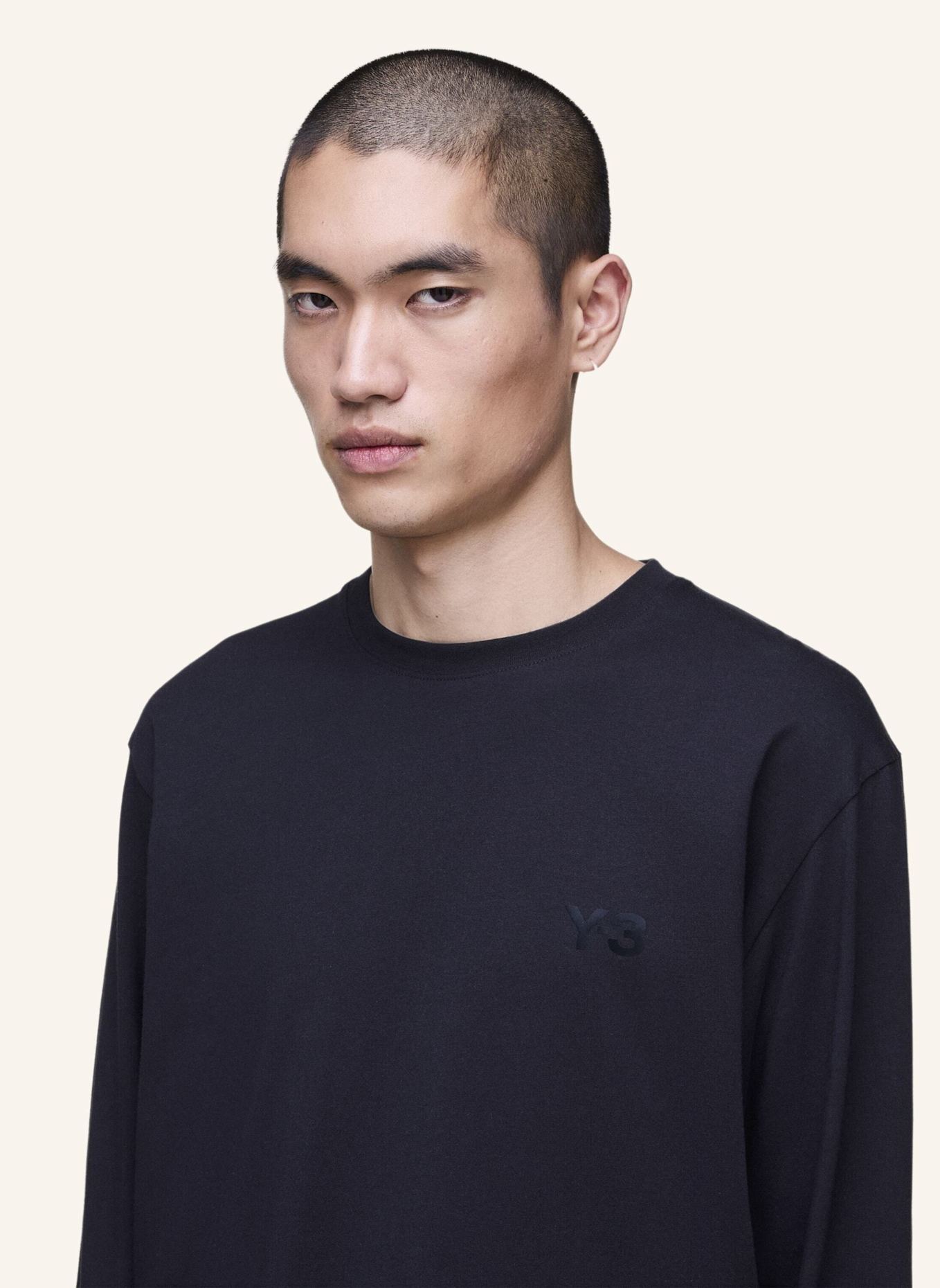 Y-3 Y-3 LOGO LANGARMSHIRT: SCHWARZ