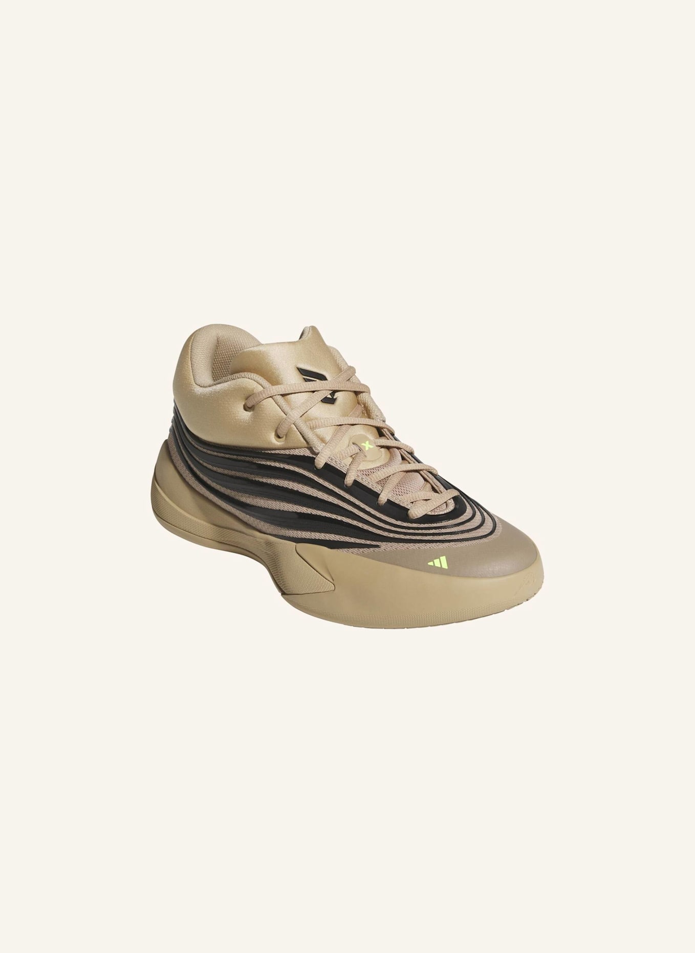 adidas Basketballschuhe DAME X: BEIGE/ SCHWARZ/ GELB