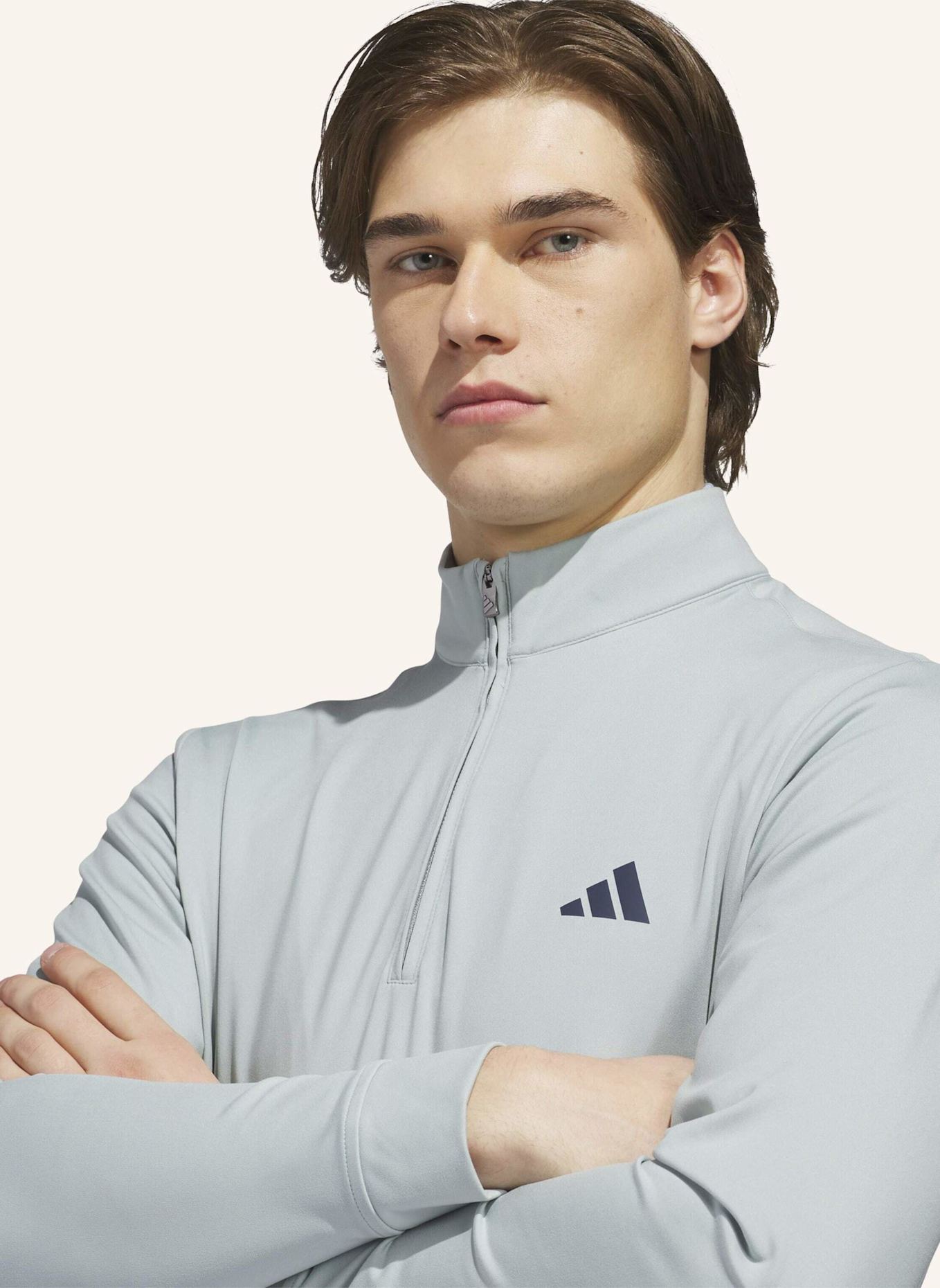 adidas ULTIMATE365 CLASSIC QUARTER-ZIP: GRÜN