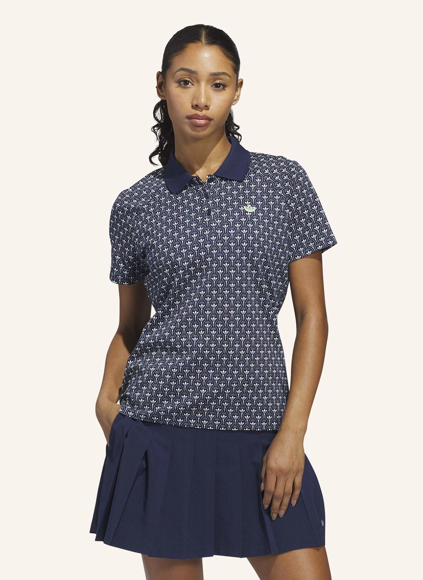 adidas ORIGINALS ALL OVER TREFOIL POLOSHIRT: WEISS