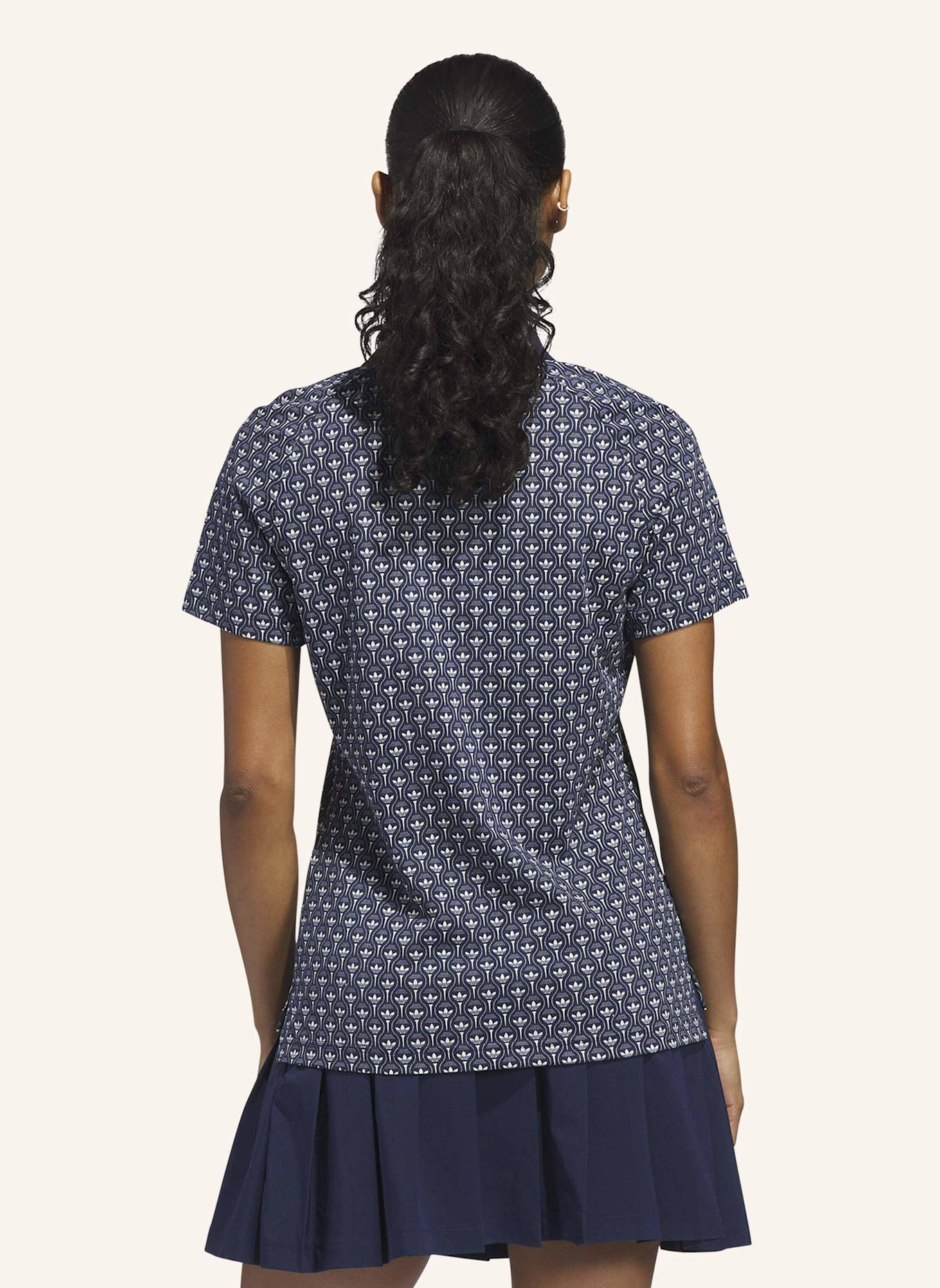 adidas ORIGINALS ALL OVER TREFOIL POLOSHIRT: WEISS