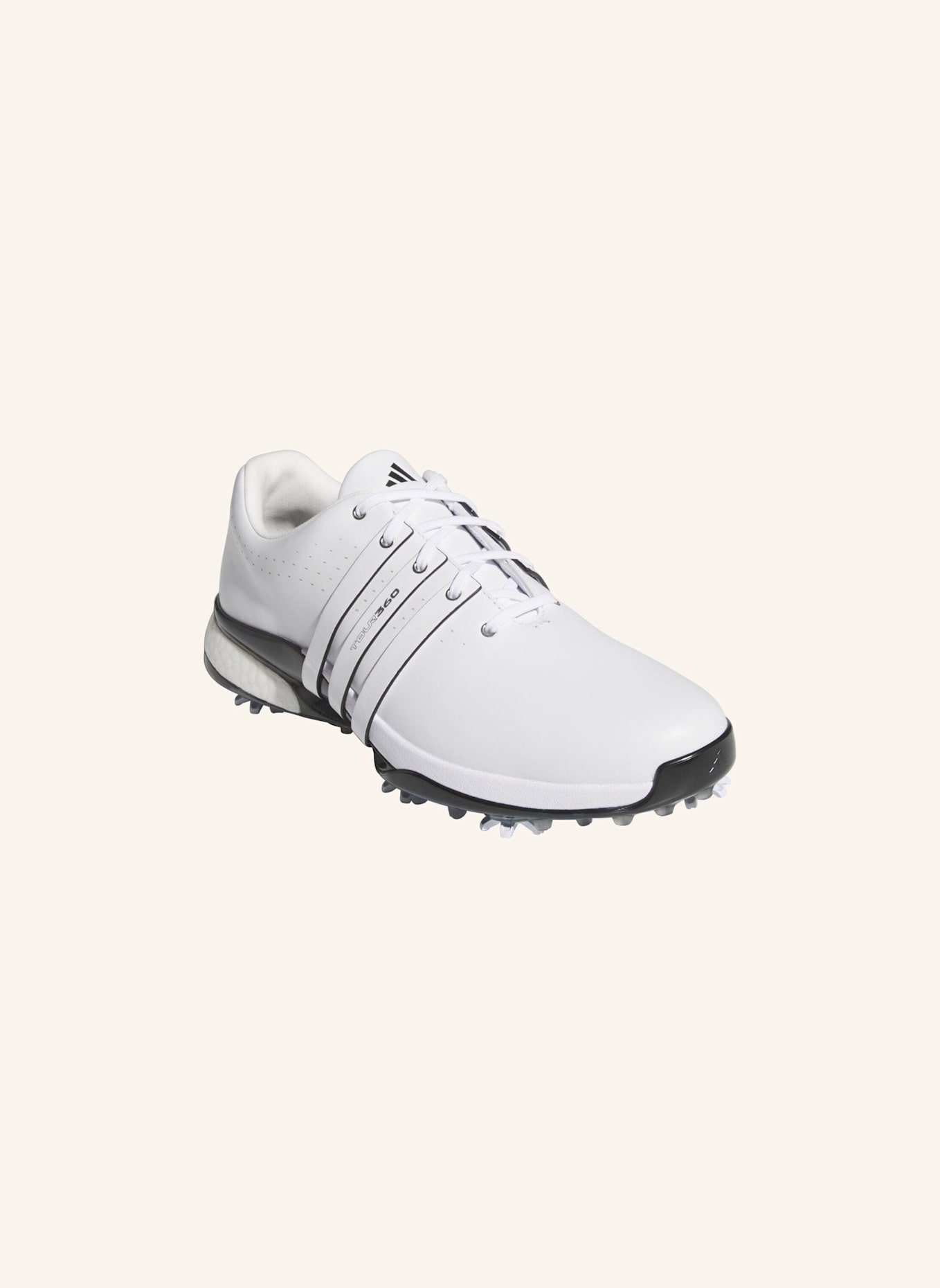 adidas TOUR360 24 BOOST GOLFSCHUH: WEISS/ SCHWARZ/ BLAU