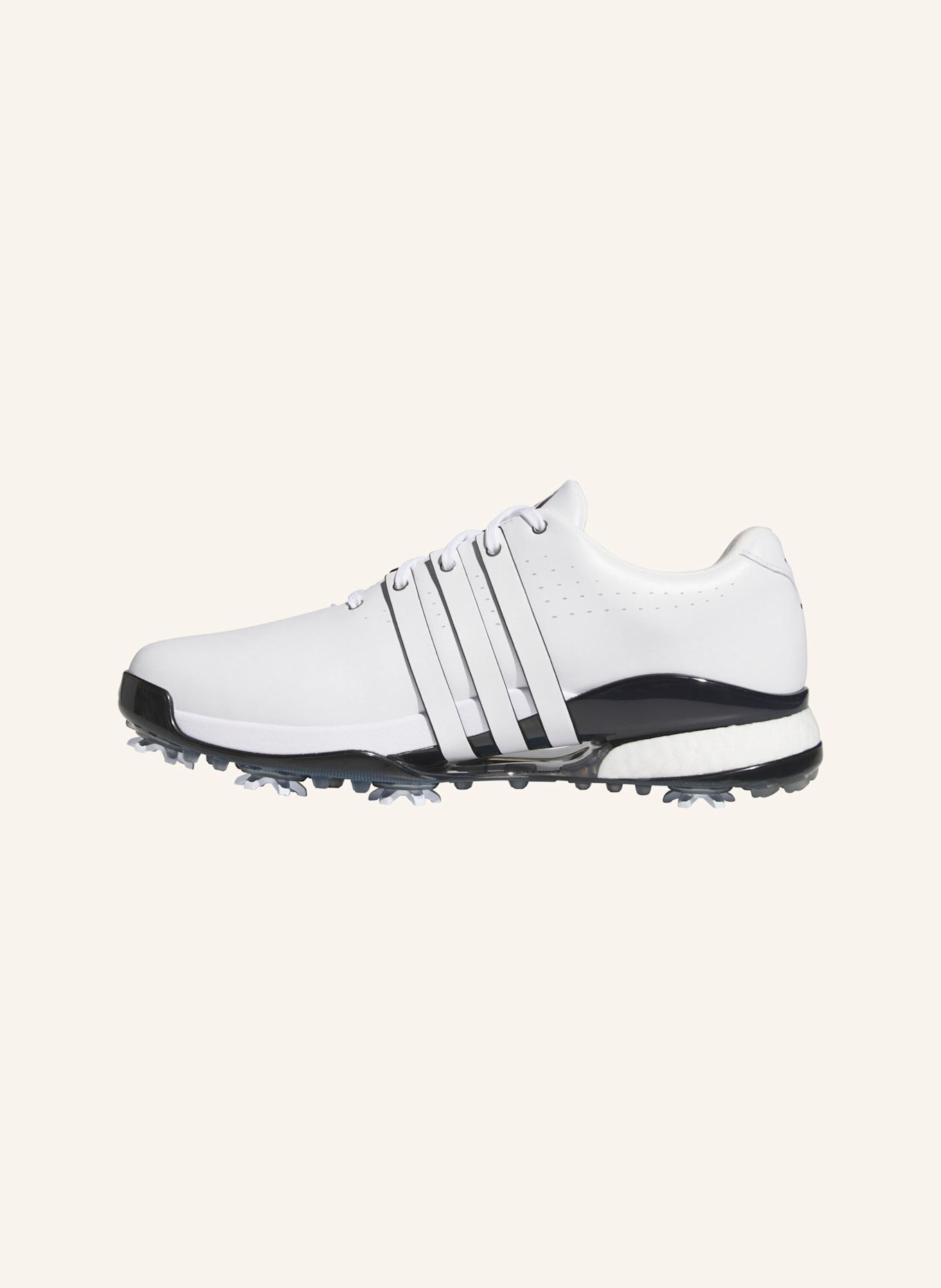 adidas TOUR360 24 BOOST GOLFSCHUH: WEISS/ SCHWARZ/ BLAU