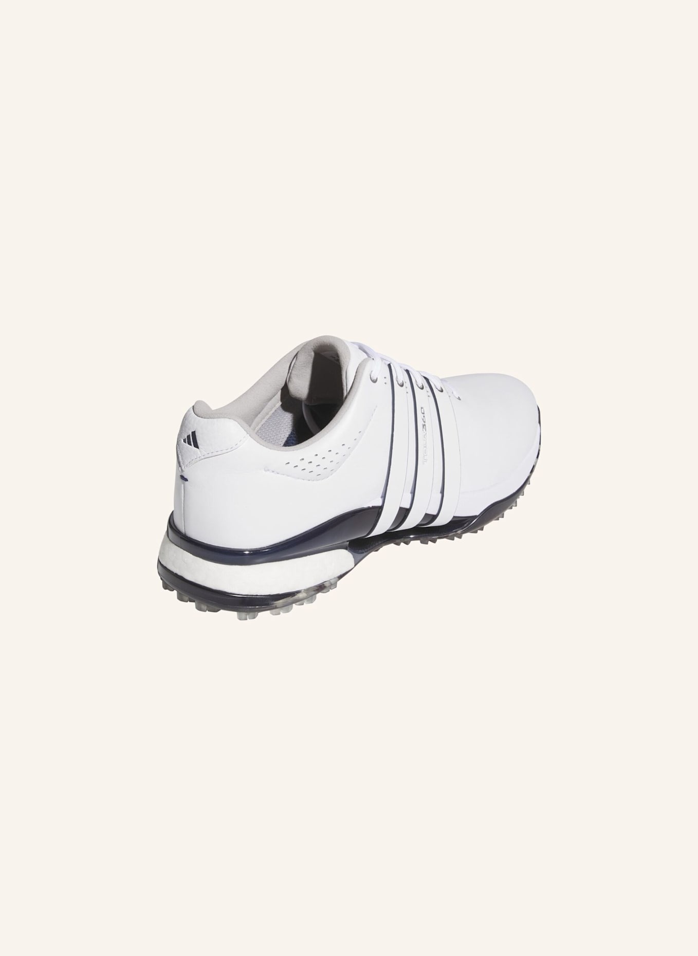 adidas TOUR360 25 SPIKELESS GOLFSCHUH: WEISS/ BLAU/ ROT