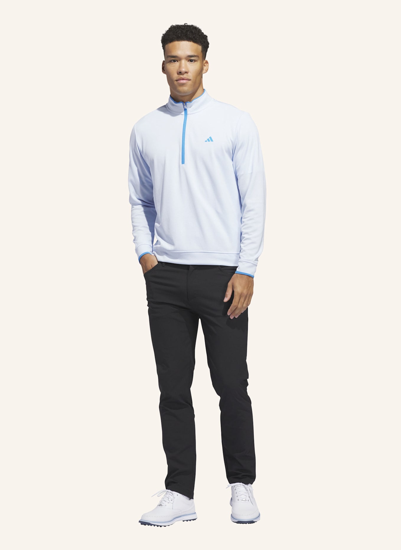 adidas LIGHTWEIGHT HALF-ZIP OBERTEIL: BLAU