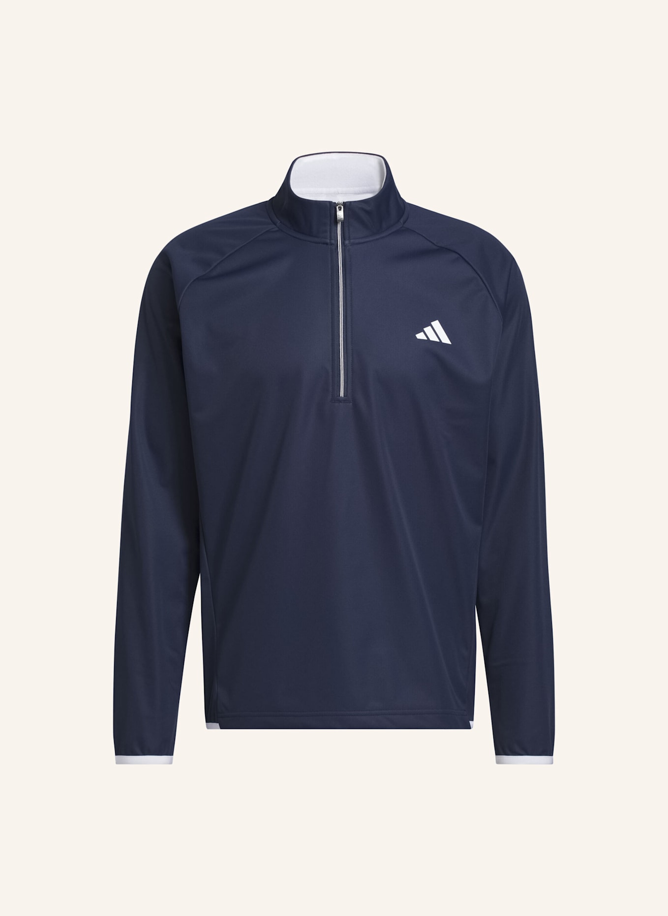 adidas ULTIMATE365 STRAPAZIERFÄHIGES WASSER- UND WINDABWEISENDES SWEATSHIRT, REISSVERSCHLUSS BIS ZUR BRUST: WEISS