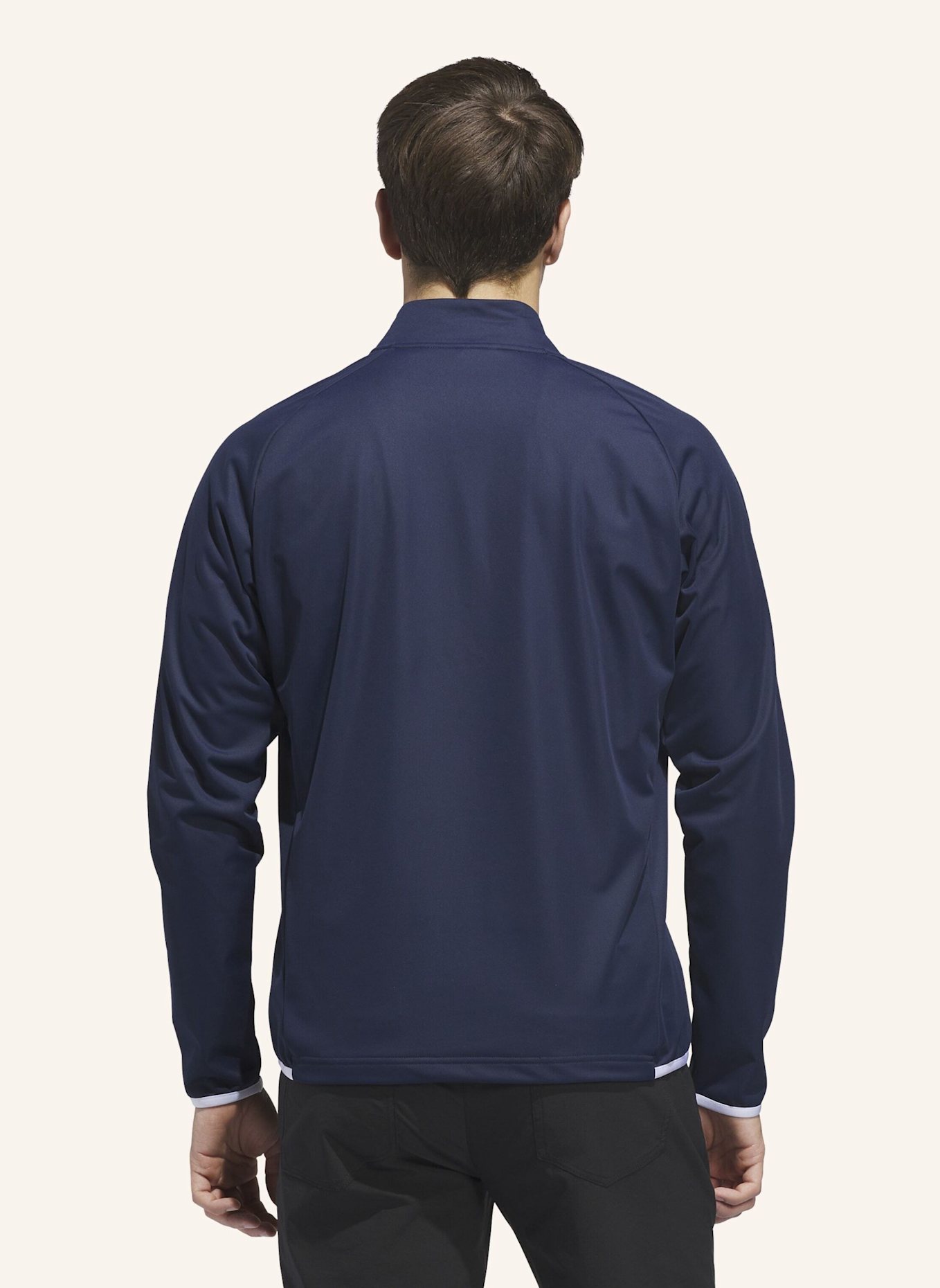 adidas ULTIMATE365 STRAPAZIERFÄHIGES WASSER- UND WINDABWEISENDES SWEATSHIRT, REISSVERSCHLUSS BIS ZUR BRUST: WEISS