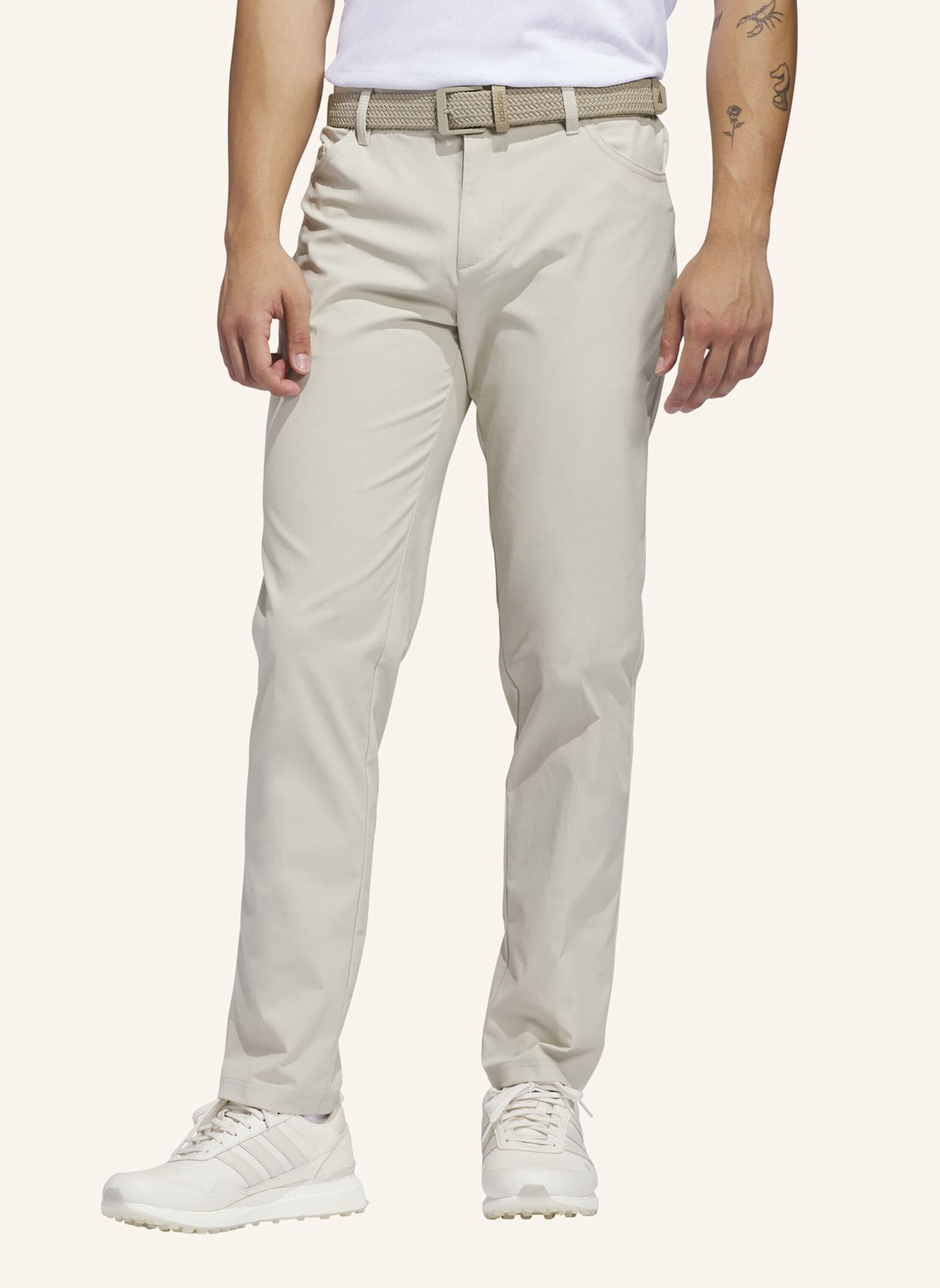 adidas MENS ULTIMATE365 5-POCKET HOSE: BEIGE