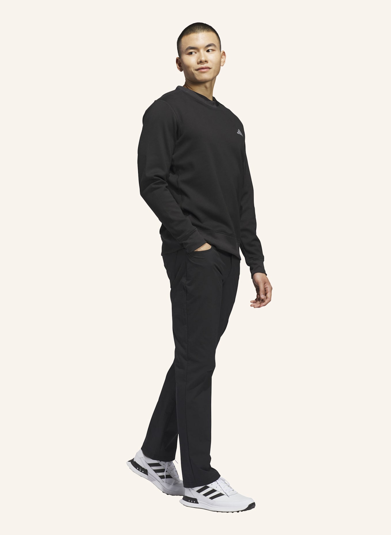 adidas ULTIMATE365 CLIMAWARM SWEATSHIRT, RUNDHALSAUSSCHNITT: SCHWARZ