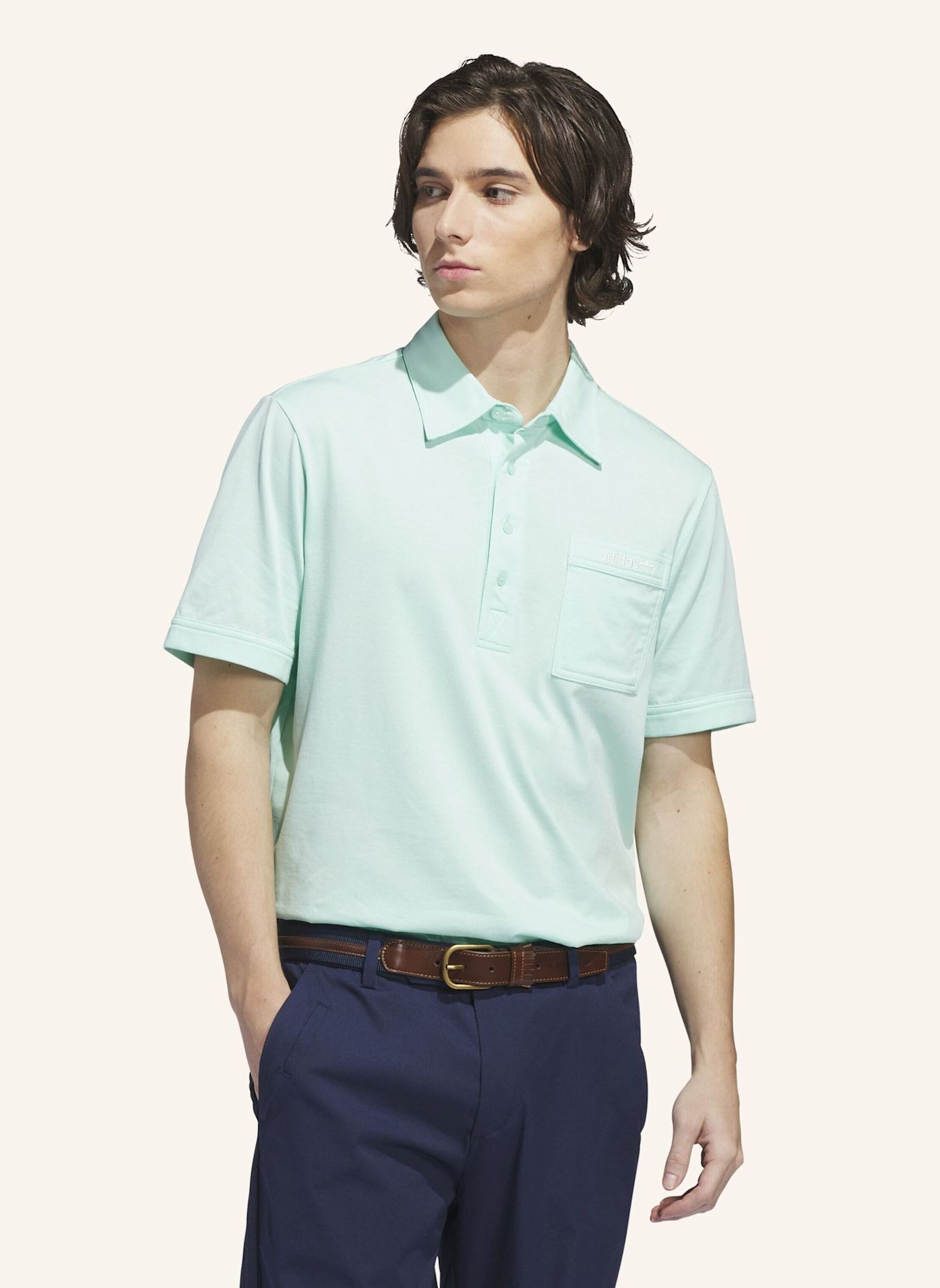 adidas ORIGINALS ARCHIVE POCKET POLOSHIRT: GRÜN