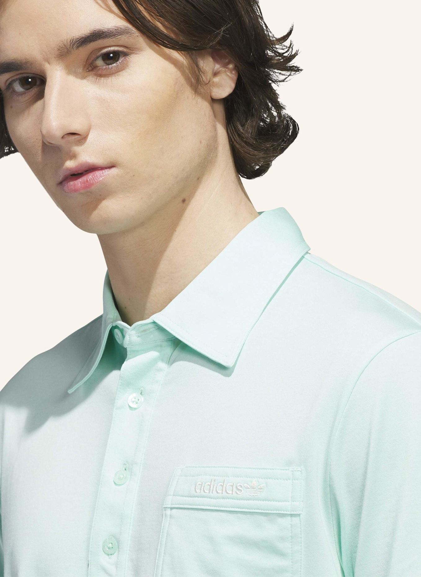 adidas ORIGINALS ARCHIVE POCKET POLOSHIRT: GRÜN
