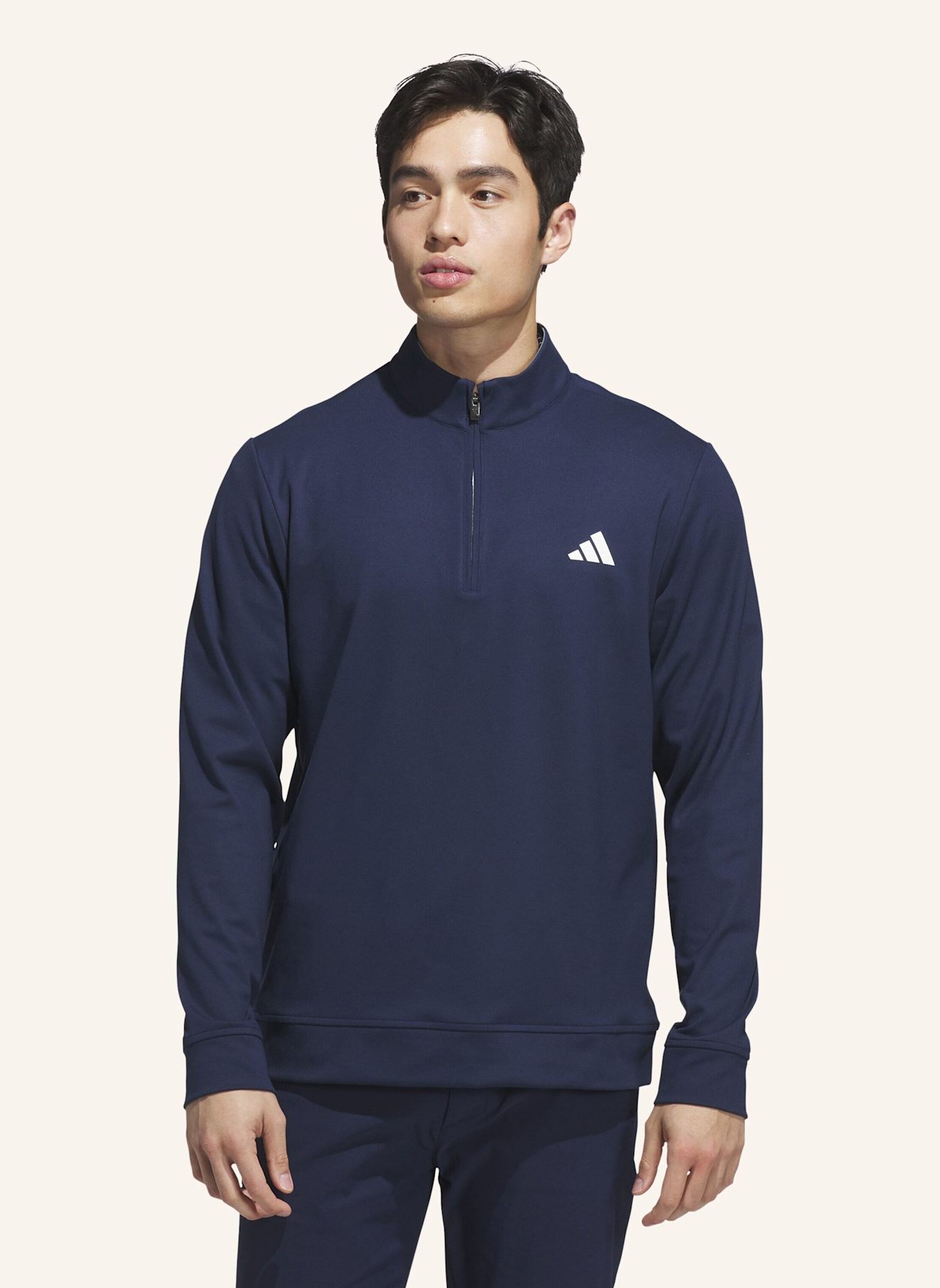 adidas ULTIMATE365 CLASSIC QUARTER-ZIP: BLAU