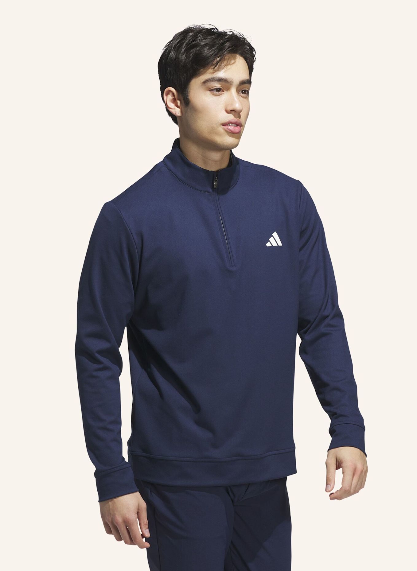 adidas ULTIMATE365 CLASSIC QUARTER-ZIP: BLAU