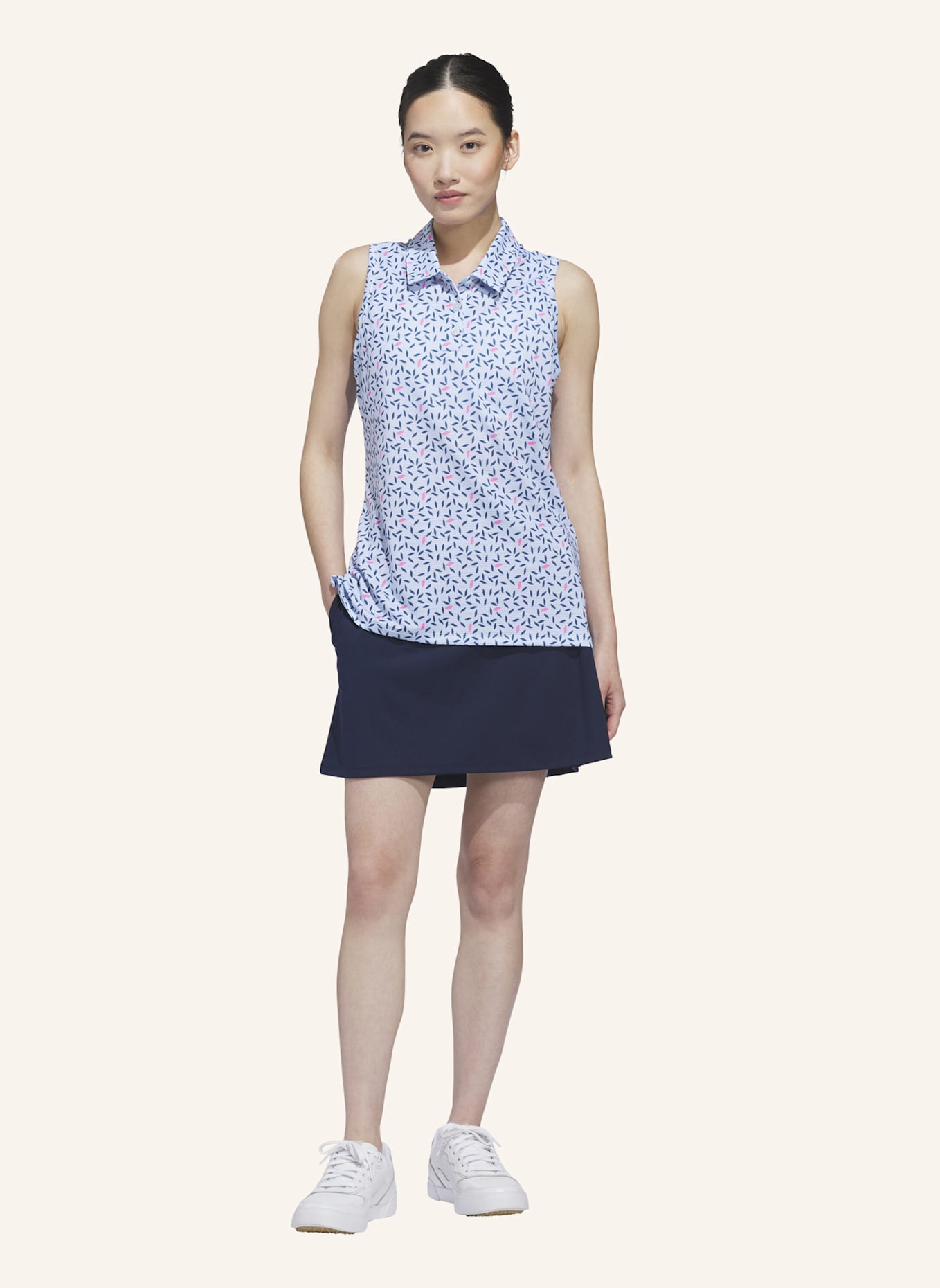 adidas ULTIMATE365 SOLID SKORT, GEWIRKTES MATERIAL: BLAU