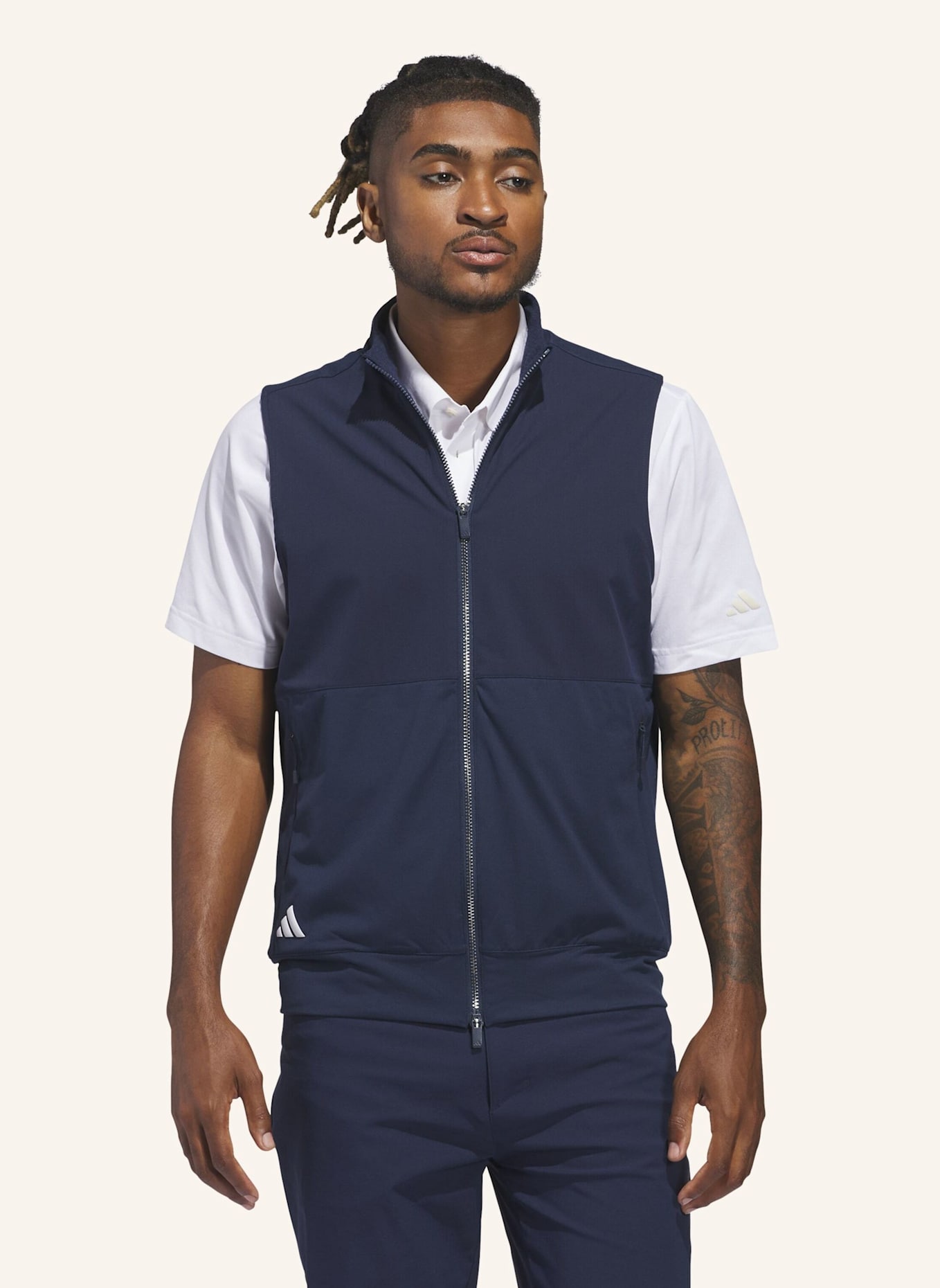 adidas ULTIMATE365 TOUR FULL-ZIP WESTE: BLAU