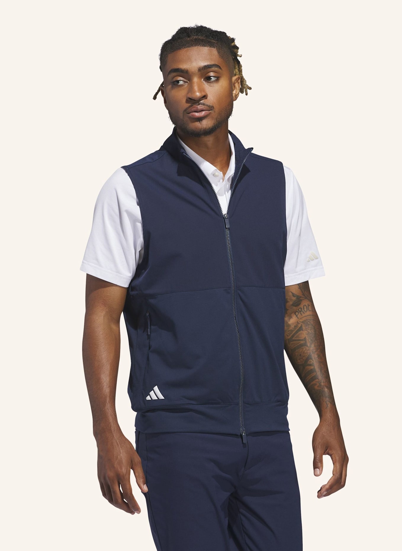 adidas ULTIMATE365 TOUR FULL-ZIP WESTE: BLAU