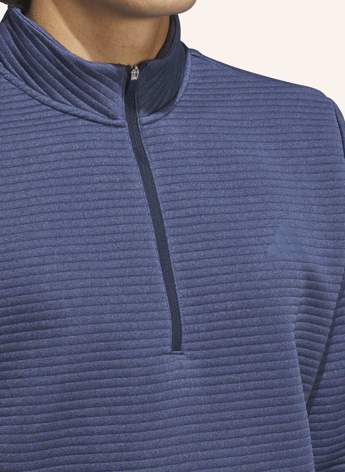 adidas ULTIMATE365 DWR TEXTURED QUARTER ZIP PULLOVER: BLAU