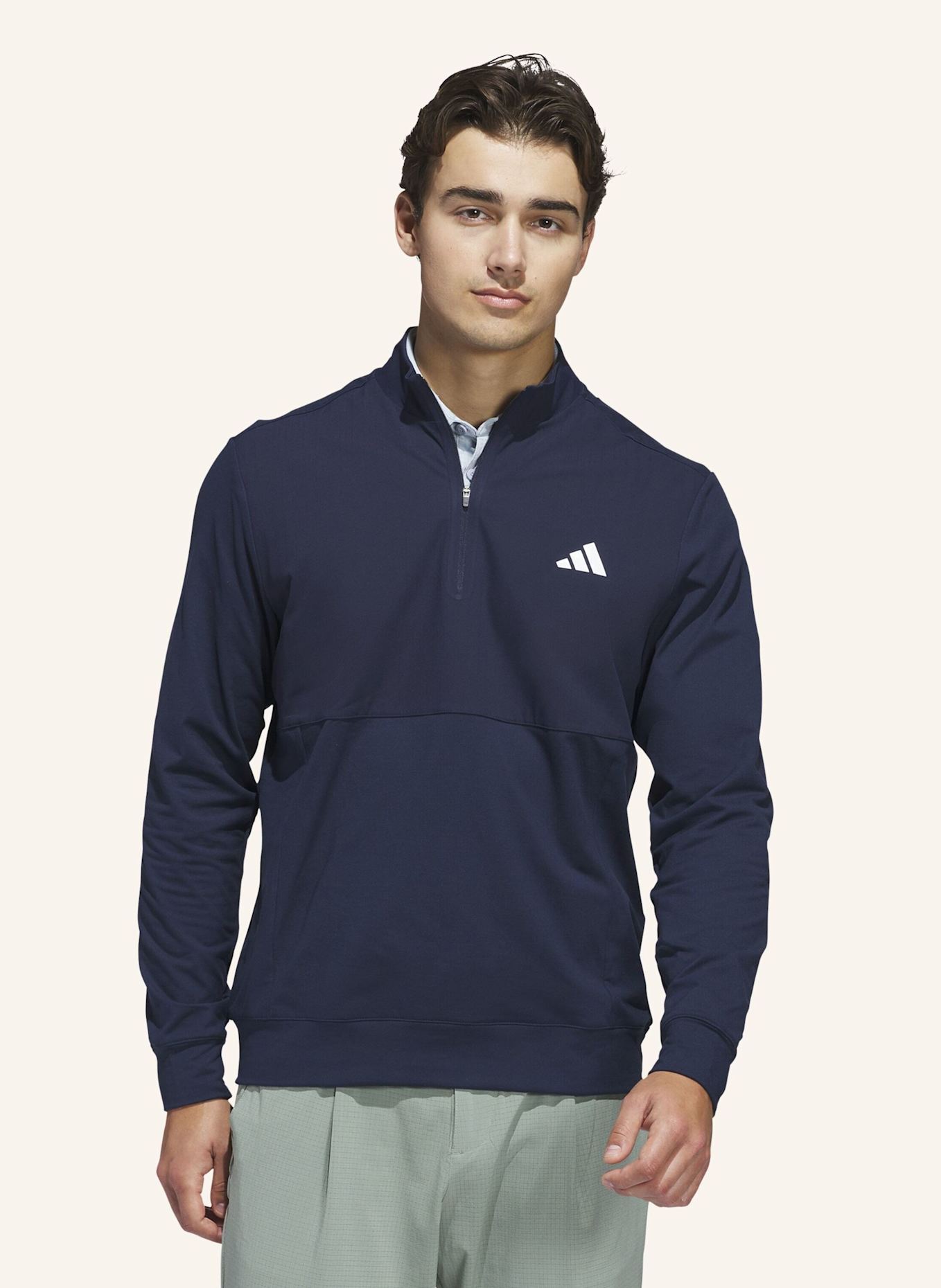 adidas ULTIMATE365 TOUR QUARTER-ZIP PULLOVER: BLAU