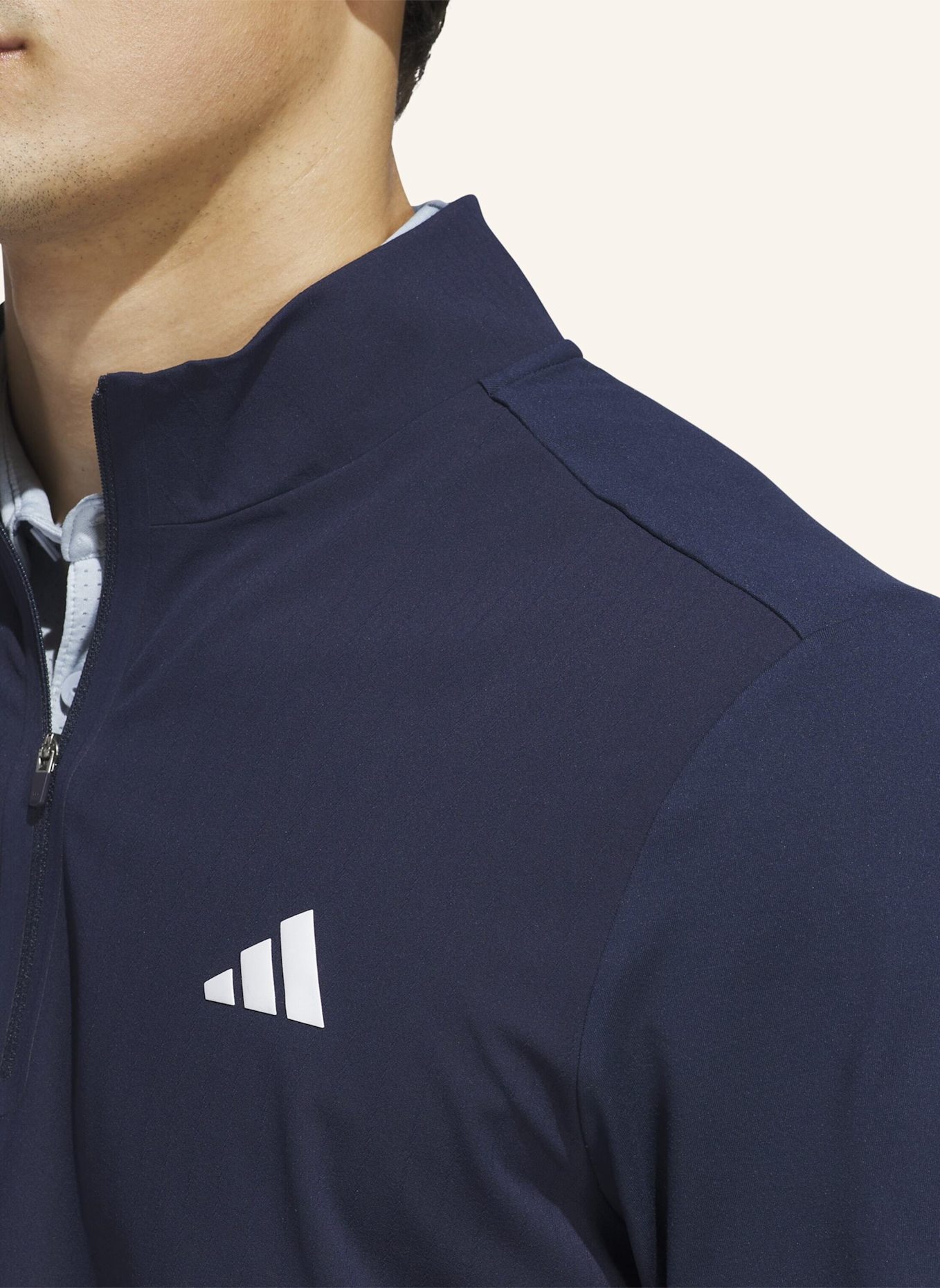 adidas ULTIMATE365 TOUR QUARTER-ZIP PULLOVER: BLAU