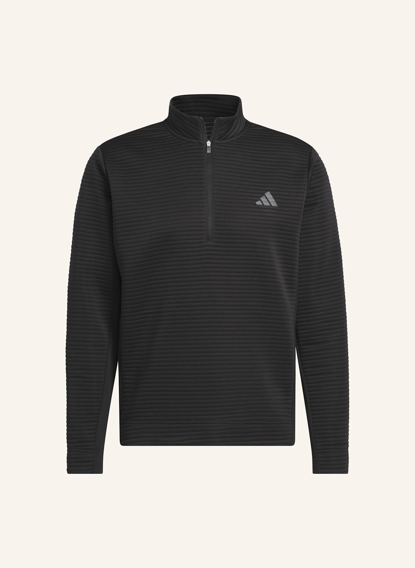 adidas ULTIMATE365 DWR TEXTURED QUARTER ZIP PULLOVER: SCHWARZ