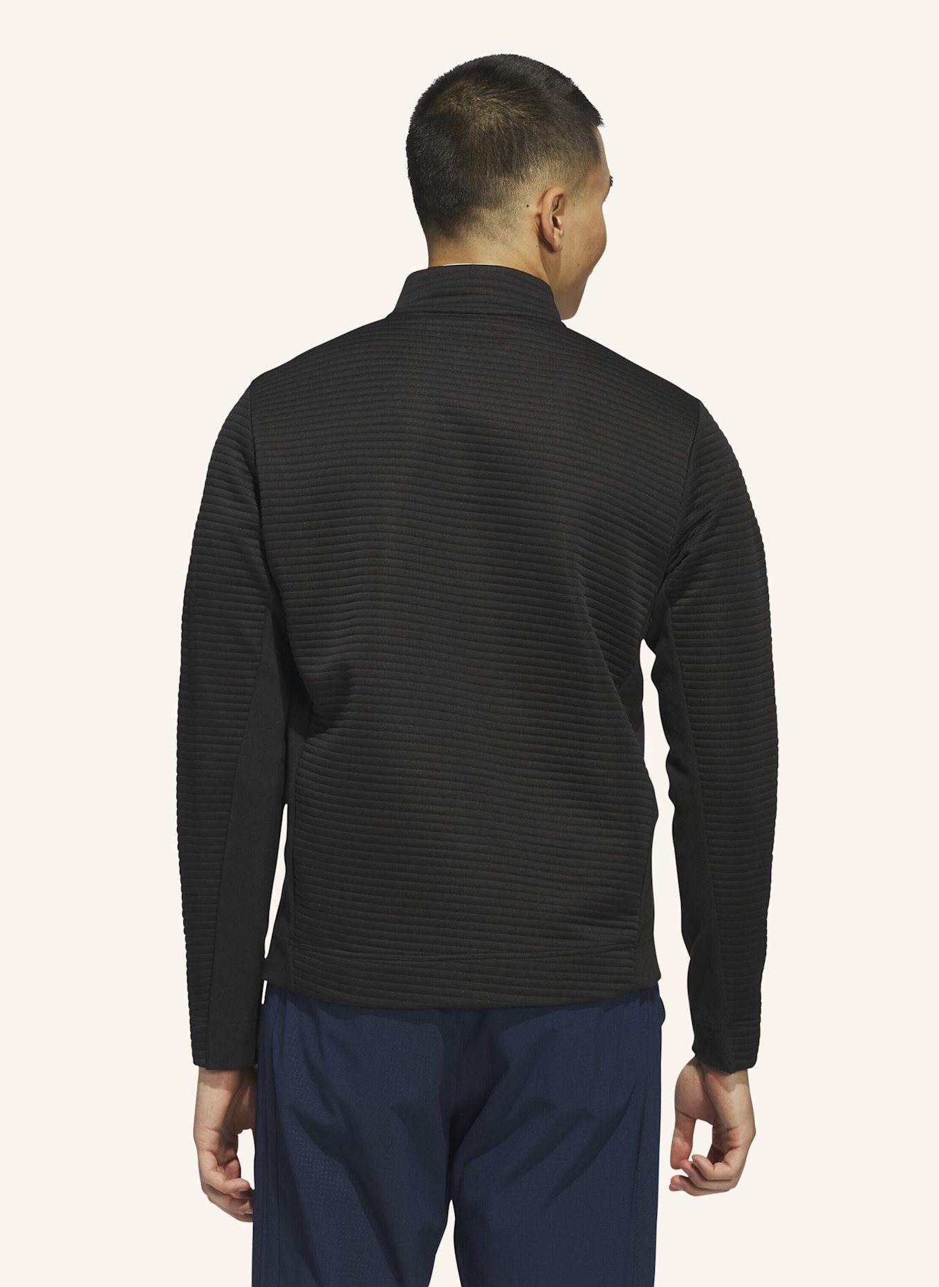 adidas ULTIMATE365 DWR TEXTURED QUARTER ZIP PULLOVER: SCHWARZ