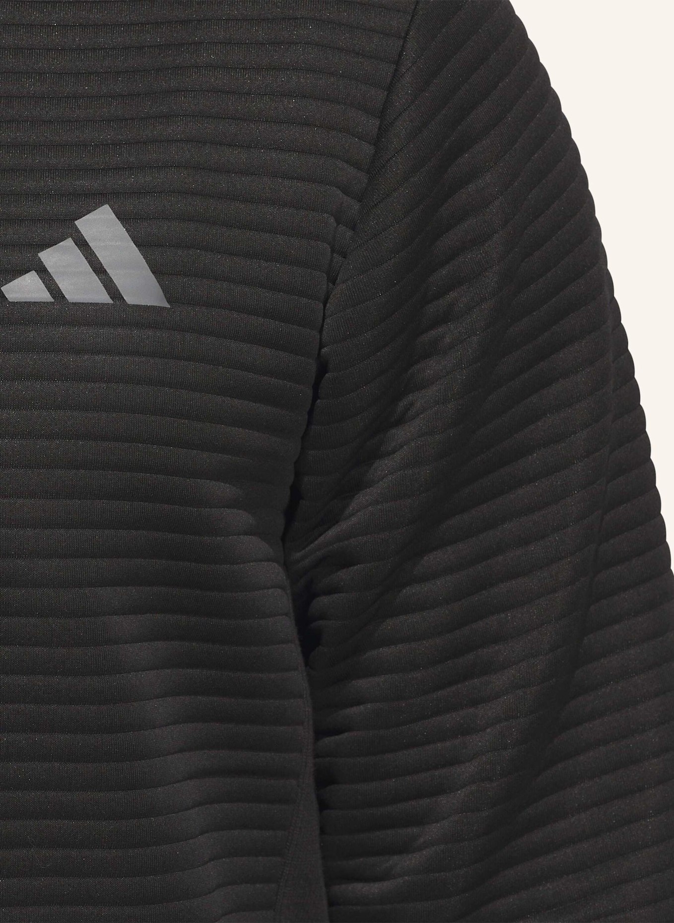 adidas ULTIMATE365 DWR TEXTURED QUARTER ZIP PULLOVER: SCHWARZ