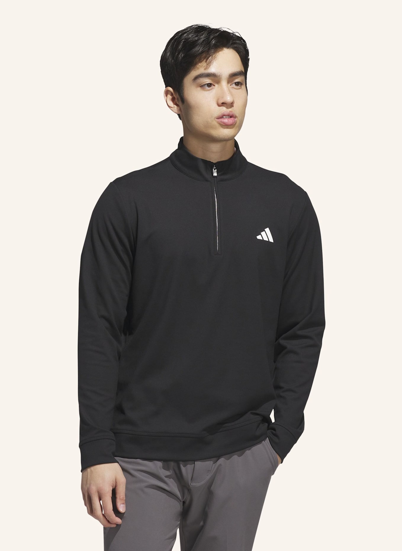 adidas ULTIMATE365 CLASSIC QUARTER-ZIP: SCHWARZ