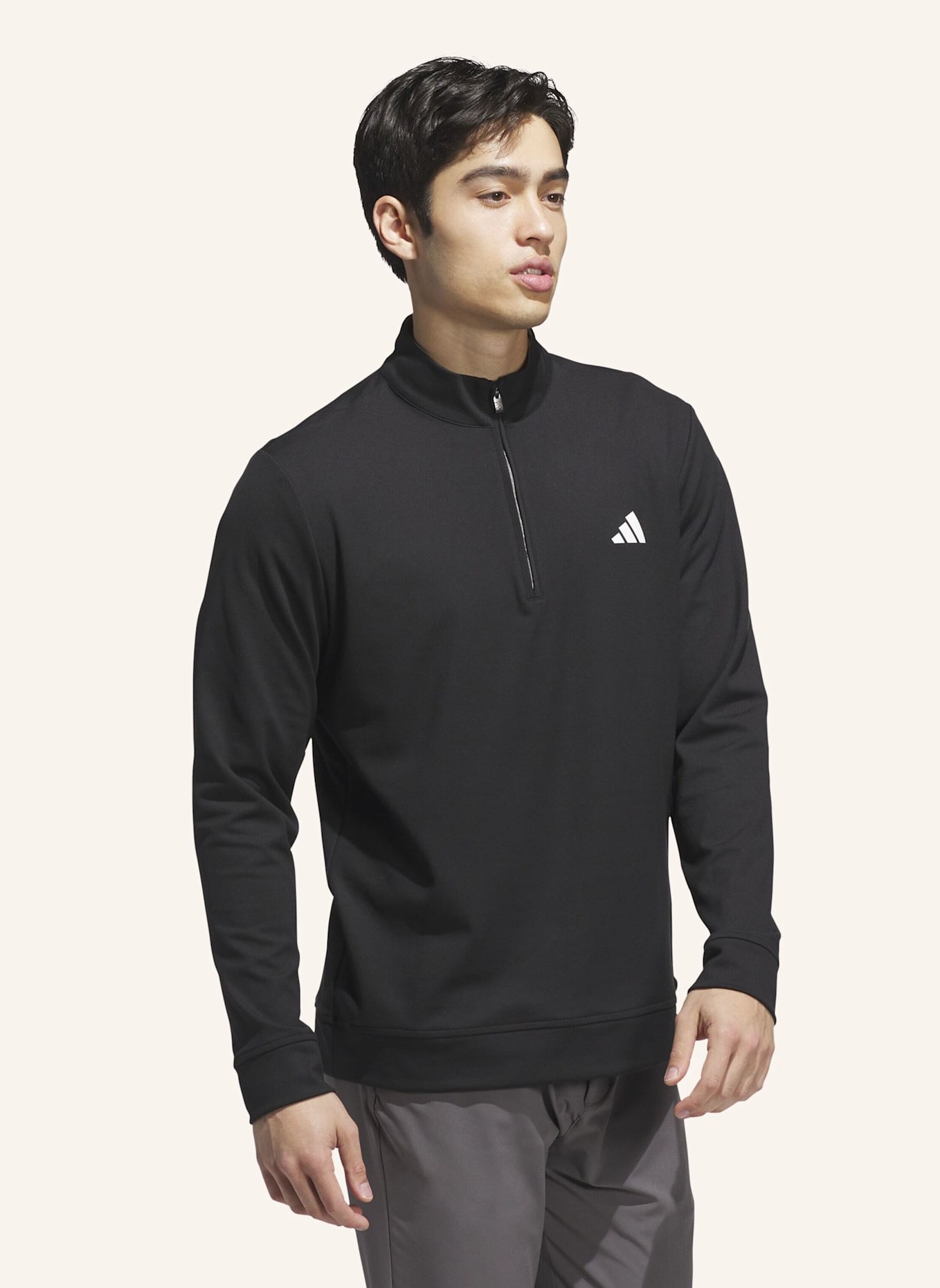 adidas ULTIMATE365 CLASSIC QUARTER-ZIP: SCHWARZ