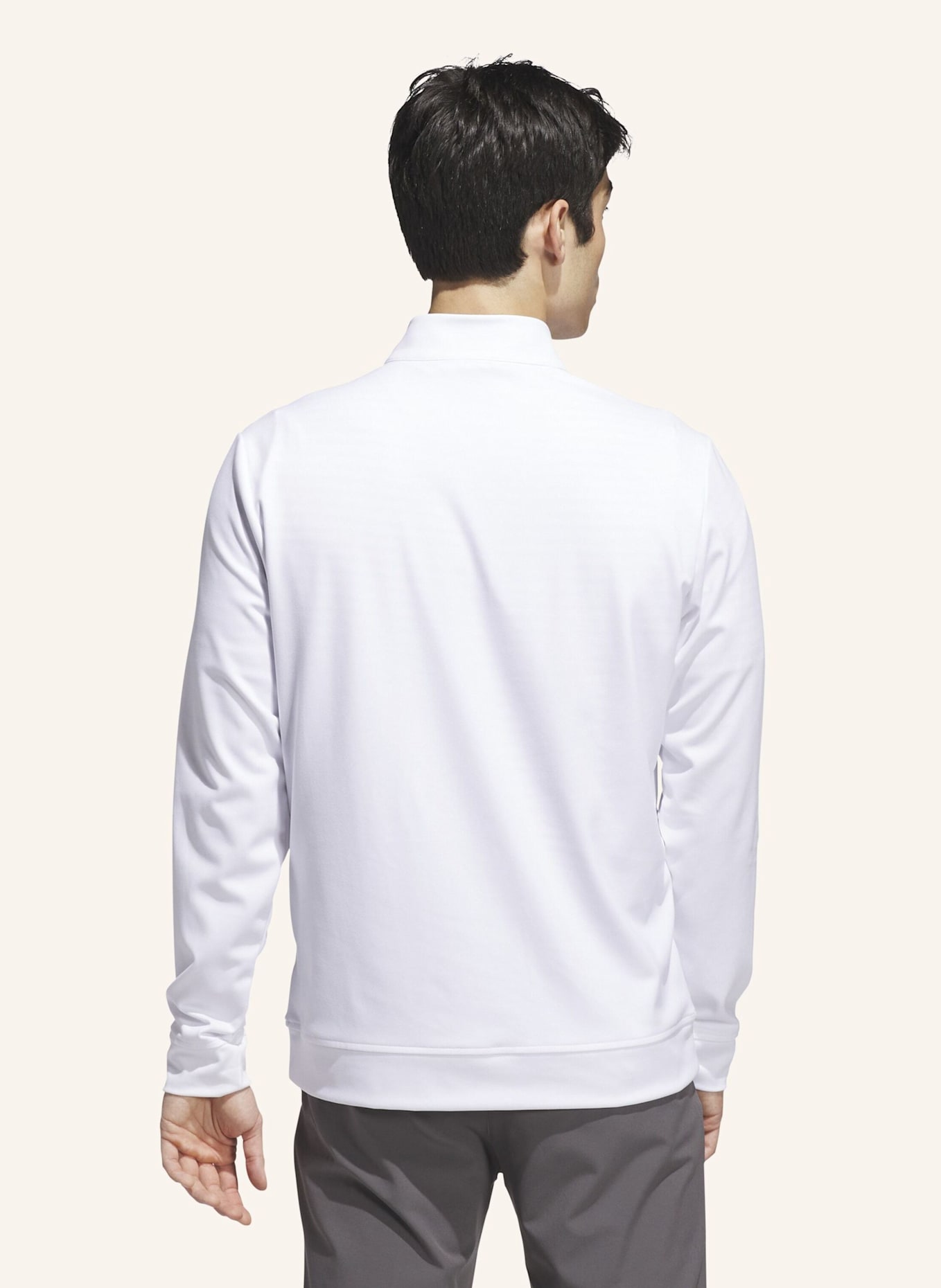 adidas ULTIMATE365 CLASSIC QUARTER-ZIP: WEISS