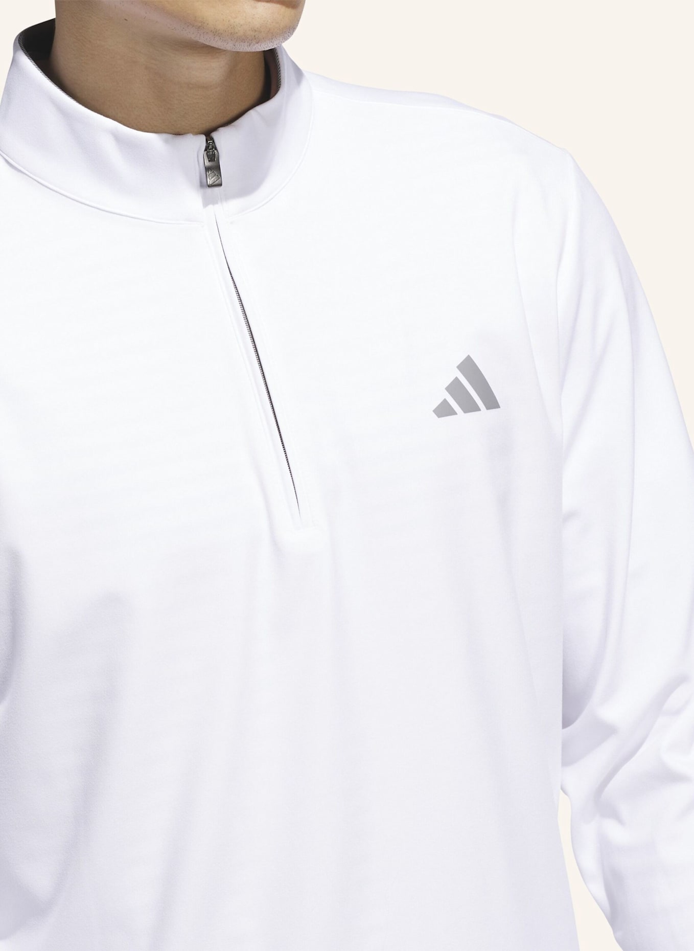 adidas ULTIMATE365 CLASSIC QUARTER-ZIP: WEISS