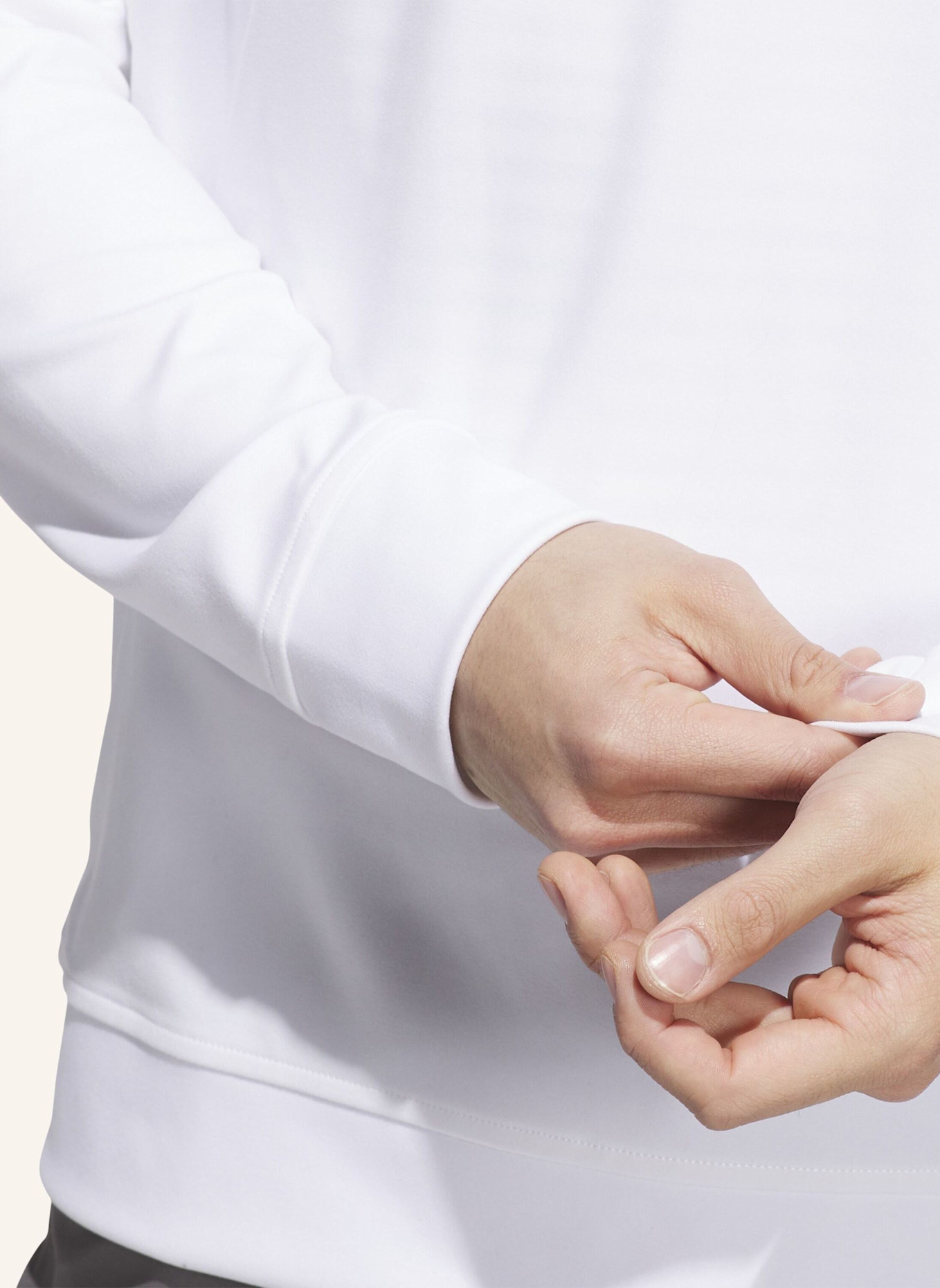 adidas ULTIMATE365 CLASSIC QUARTER-ZIP: WEISS